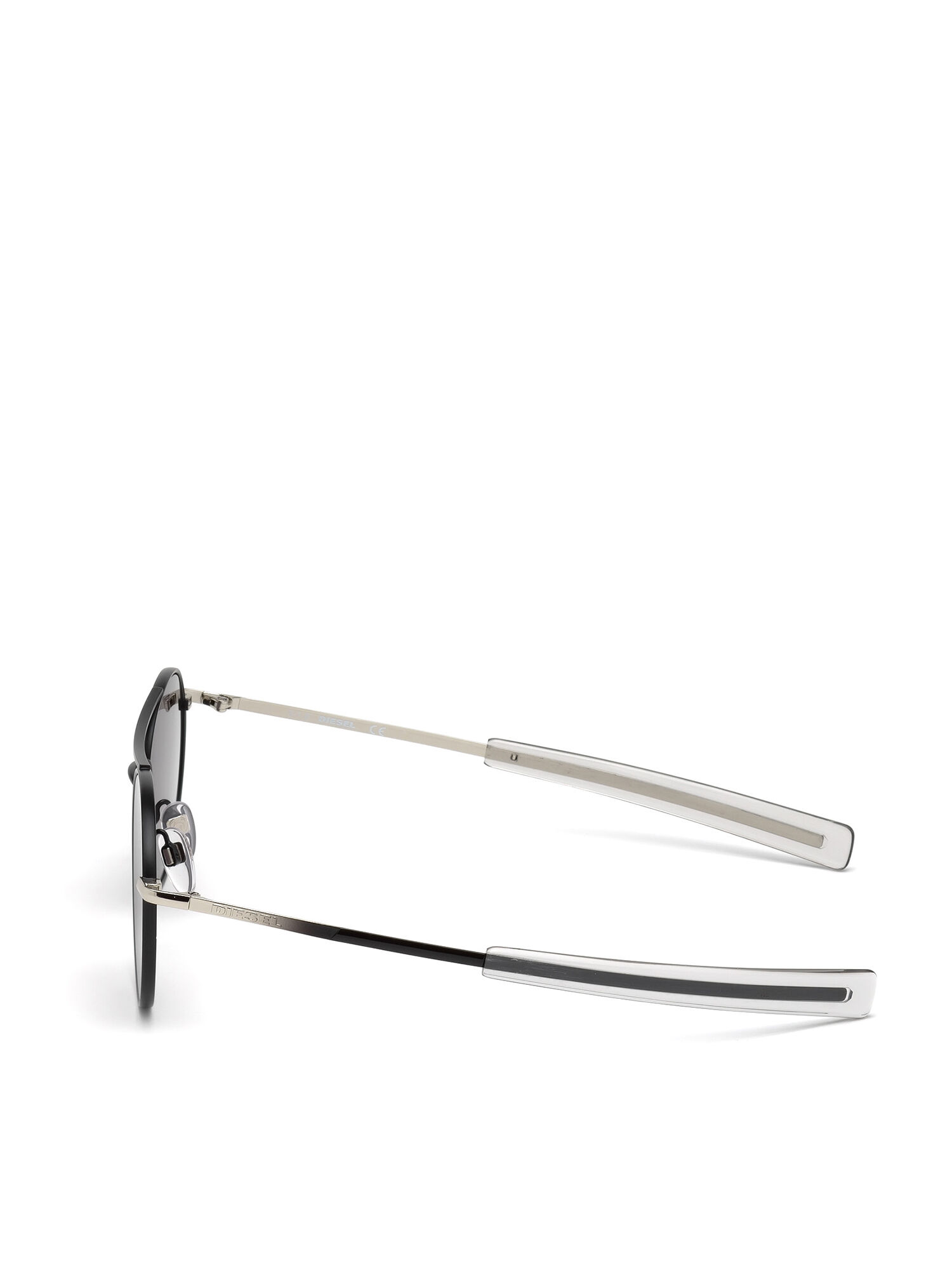 Diesel - DL0220, Gafas con montura redonda y patillas finas Hombre in Negro - 3