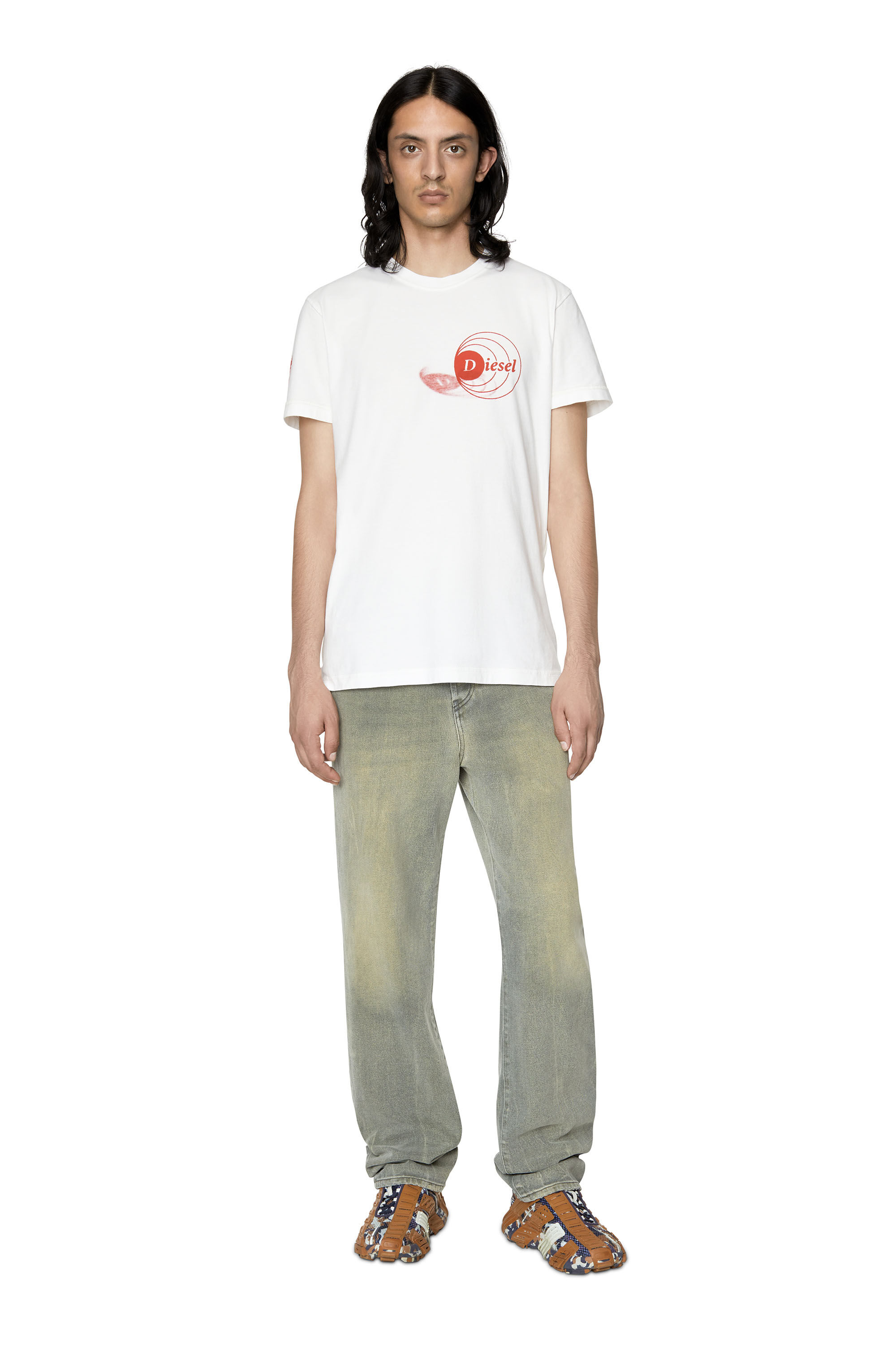 Diesel - 1955 D-Rekiv 09D87 Straight Jeans, Gris Claro - Image 1