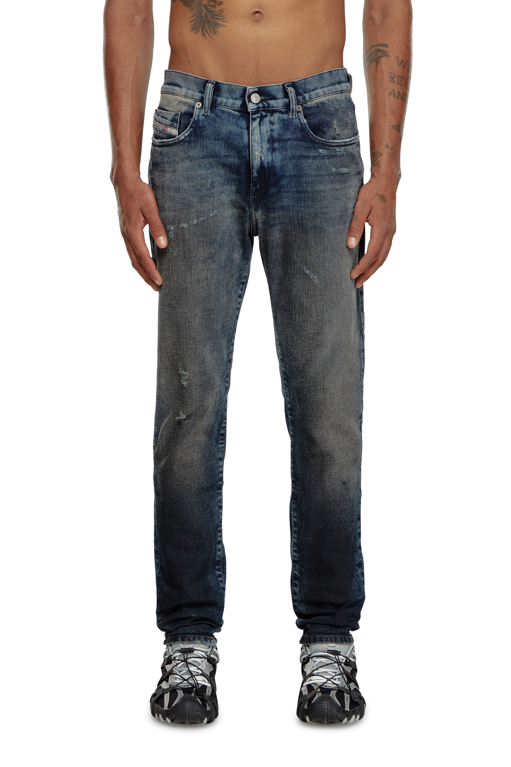 Diesel - Slim Jeans 2019 D-Strukt 09H54 Hombre, Azul Oscuro - 3