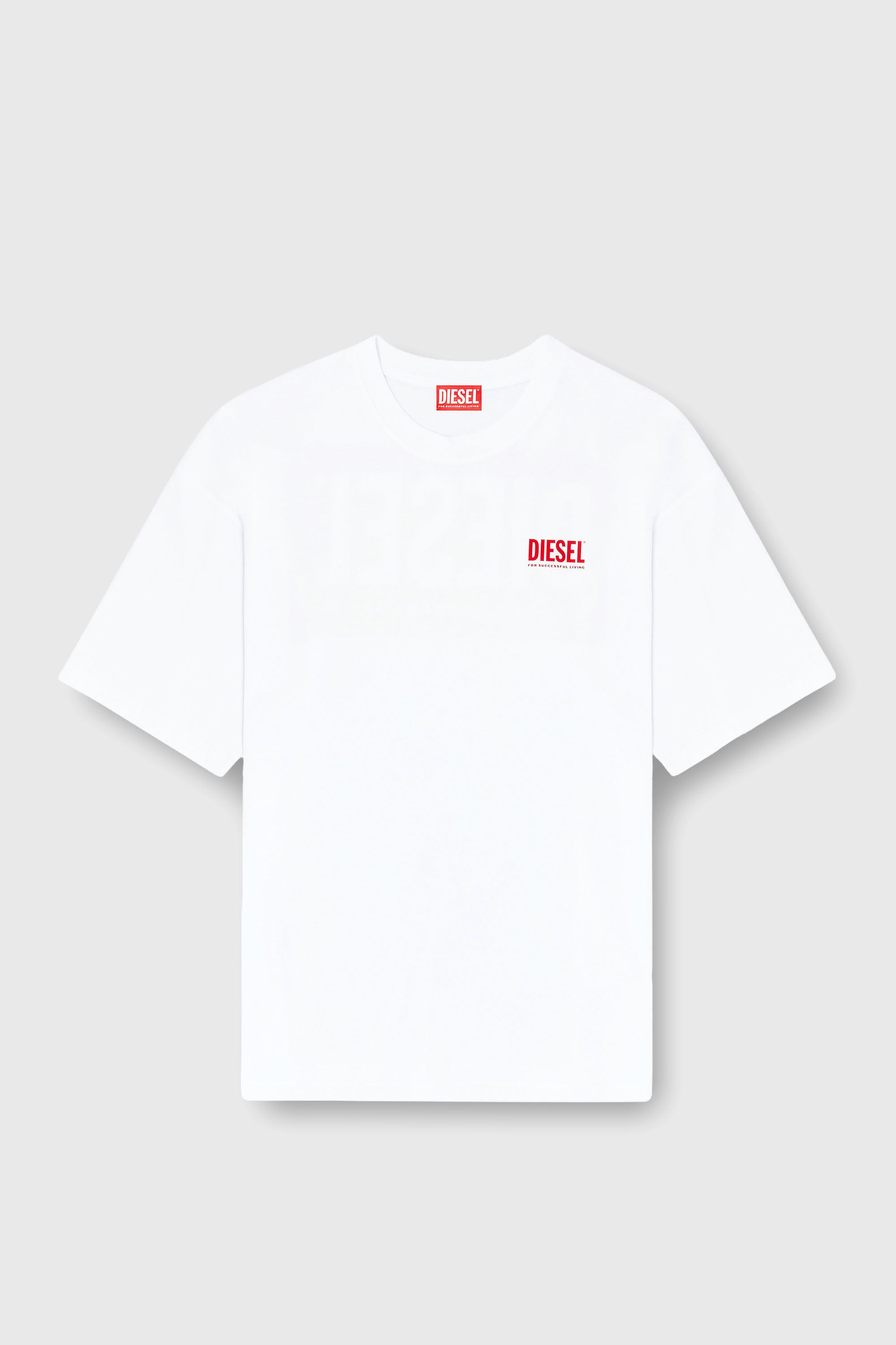 Diesel - T-BOXT-BISK, Camiseta de algod&oacute;n con estampado Diesel Biscotto Hombre in Blanco - 2