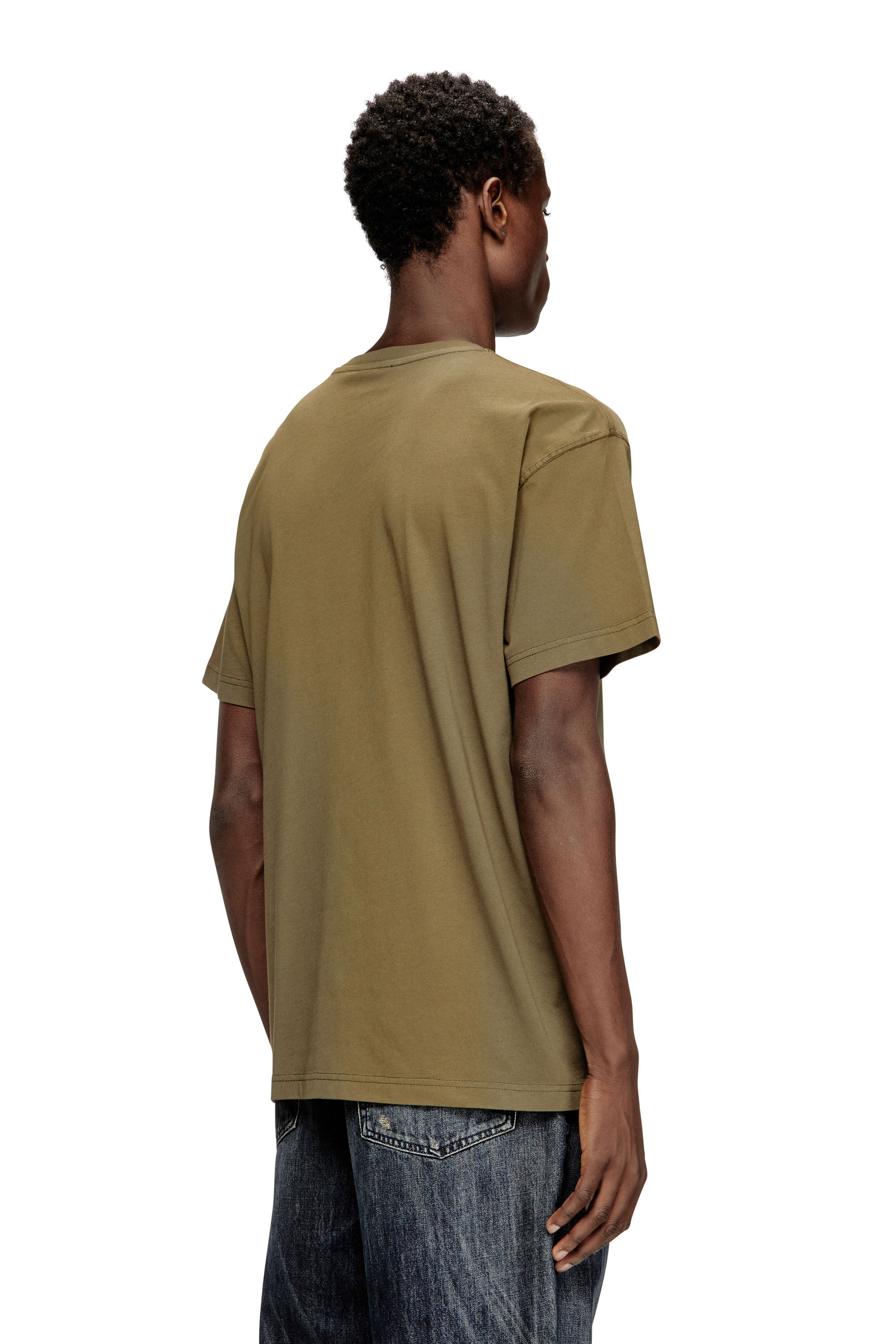 Diesel - T-NORM-V7, Camiseta de algodón con estampado láser Hombre in Beige - 4