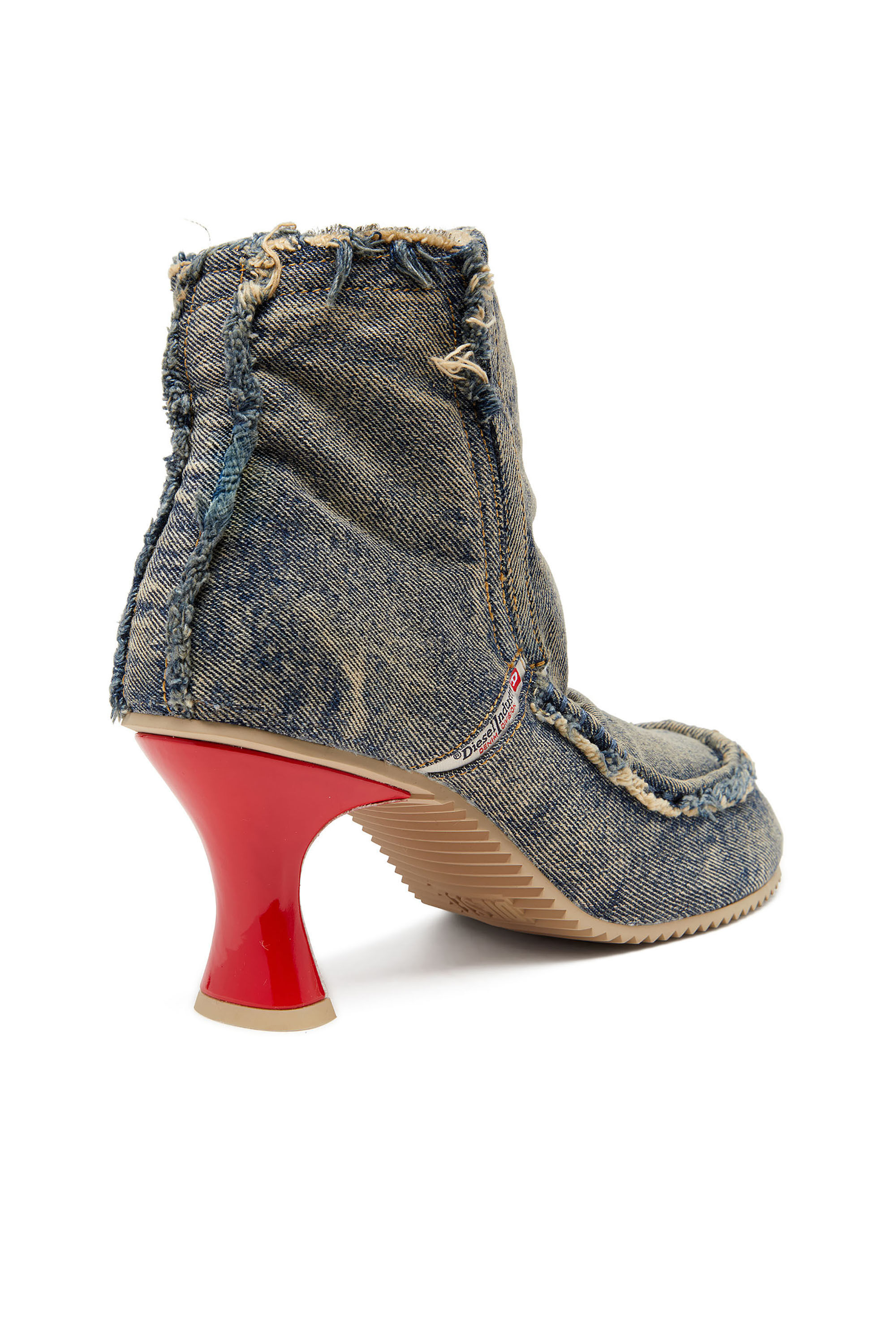 Diesel - D-WOODSTOCK HEEL AB, D-Woodstock - Botas de denim con tacón Mujer in Azul marino - 5