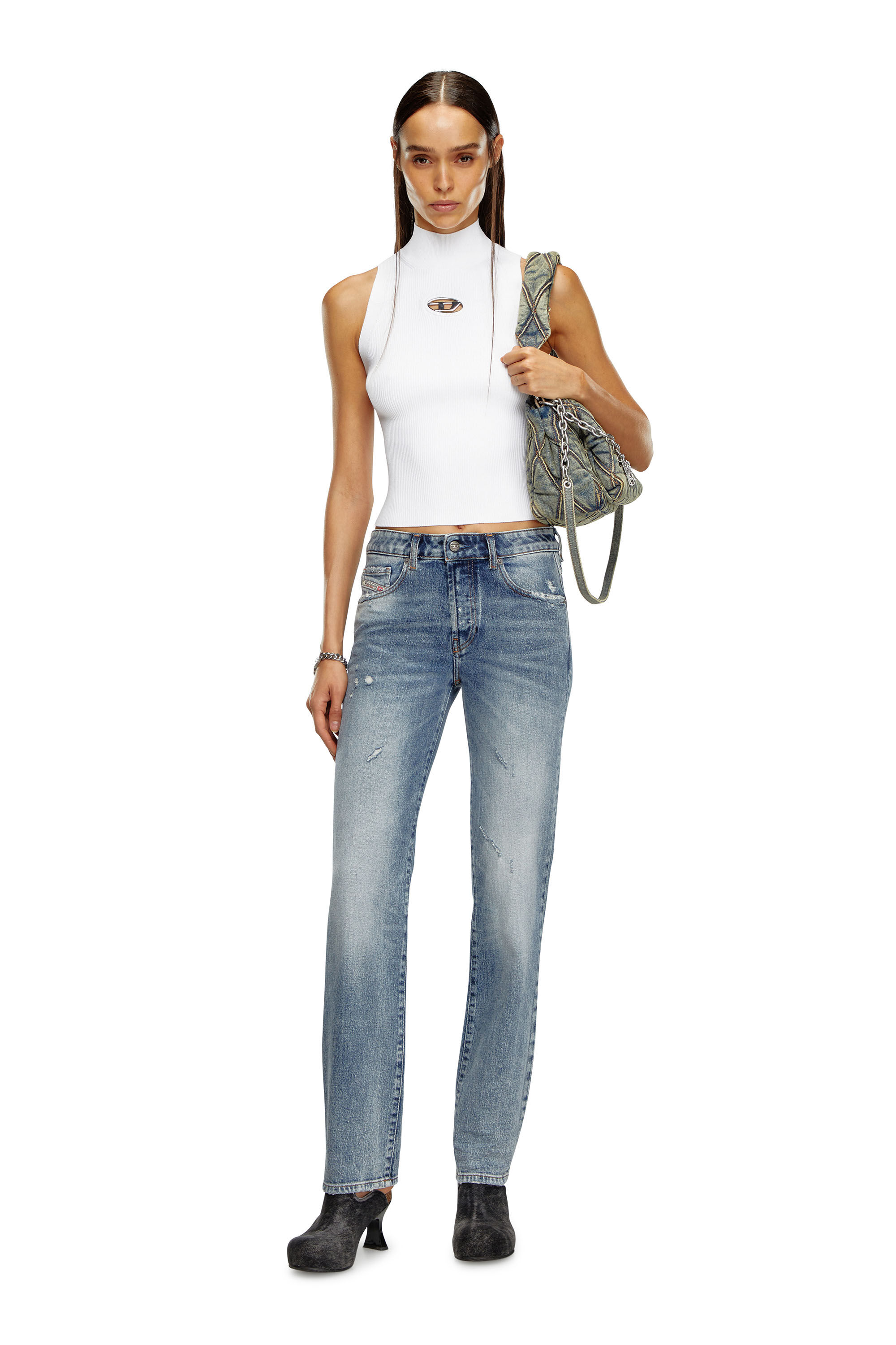 Diesel - Straight Jeans 1989 D-Mine 09J57, Mujer Straight Jeans - 1989 D-Mine in Azul marino - Image 1