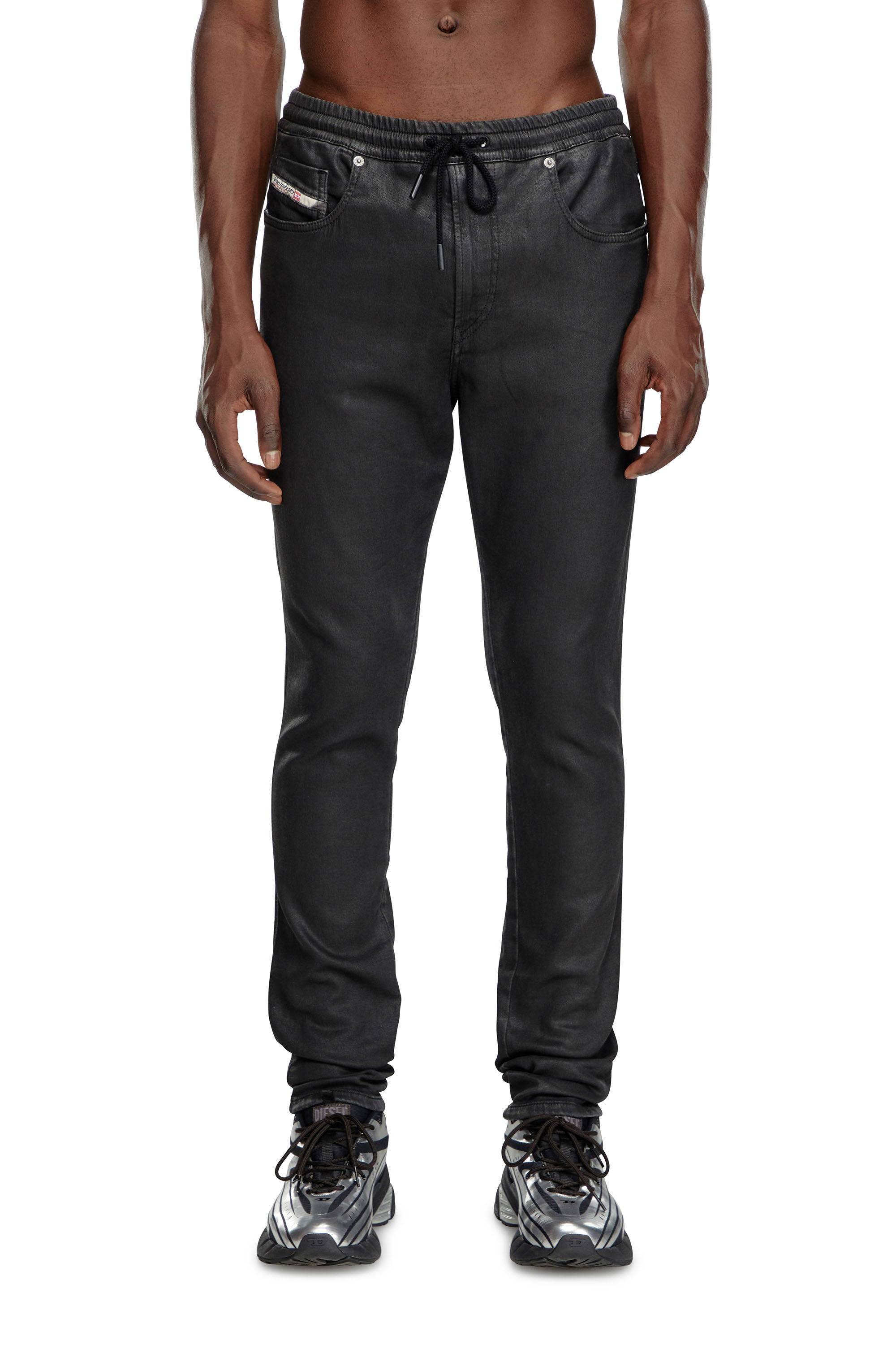 Diesel - Hombre Slim 2060 D-Strukt Joggjeans® 068LP, Negro/Gris oscuro - Image 3