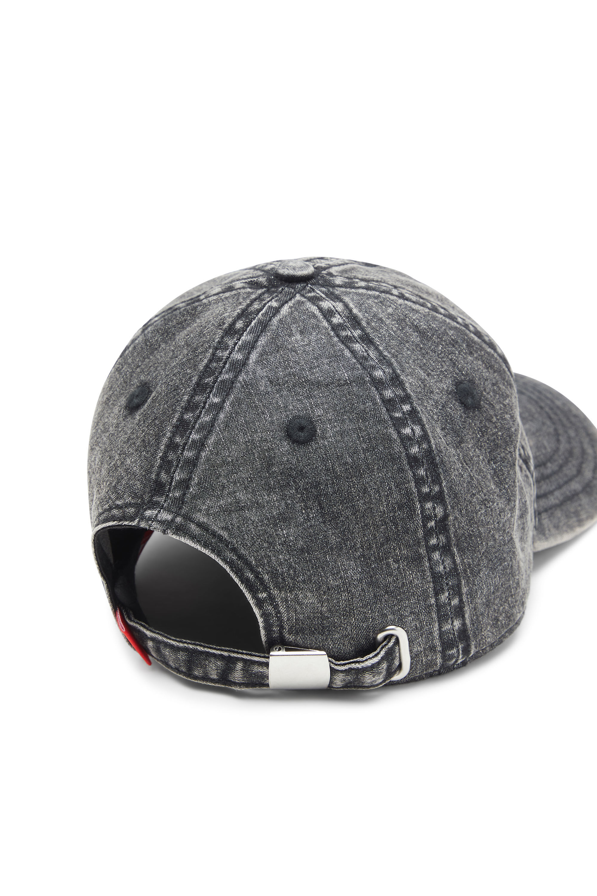Diesel - C-AP-HOSHI, Gorra de béisbol de denim con detalle Oval D Hombre in Negro - 3