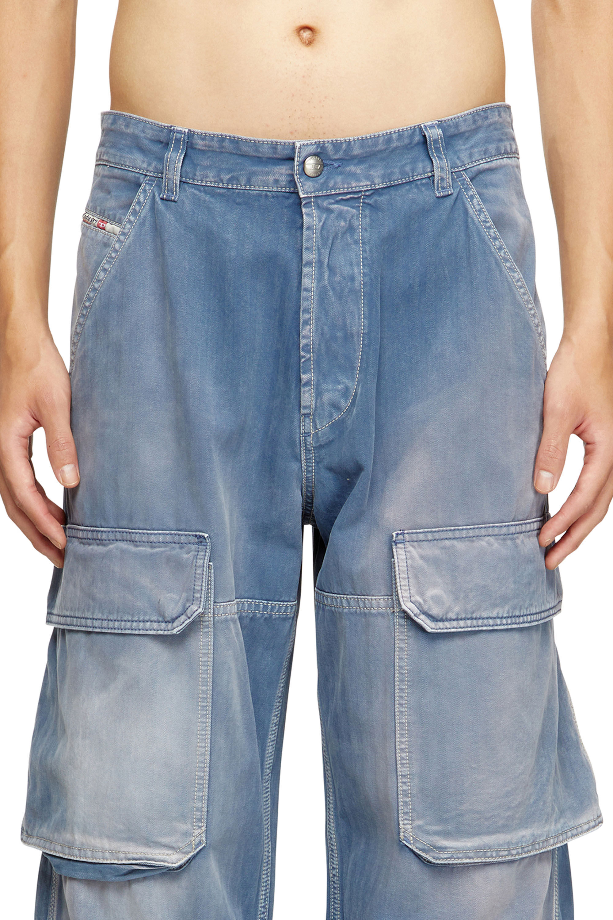 Diesel - Relaxed Jeans D-Touch 09M93 Hombre, Azul medio - 5