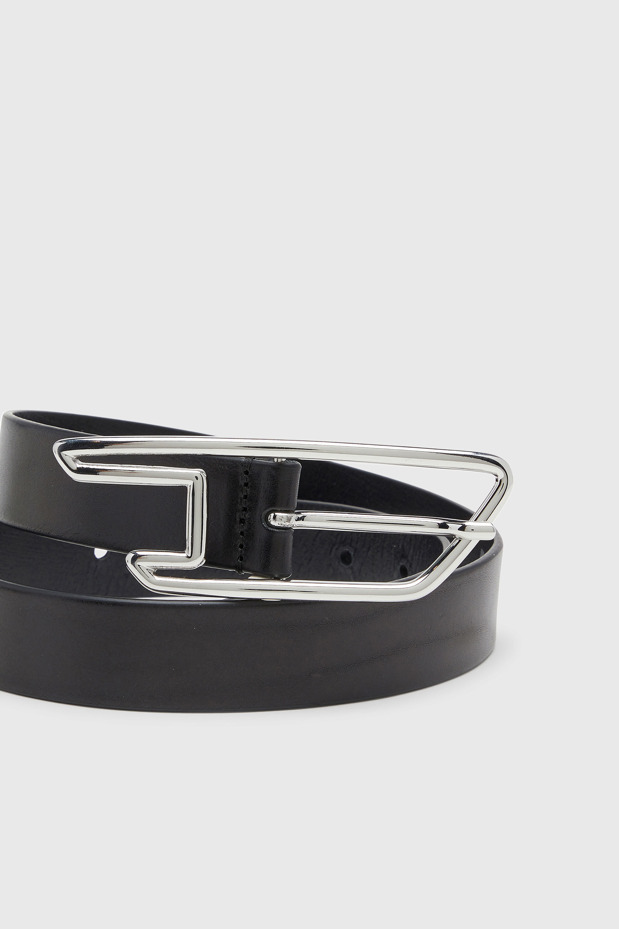 Diesel - B-D LINE W 30, Cintur&oacute;n 3 cm en piel pull-up Mujer in Negro - 3