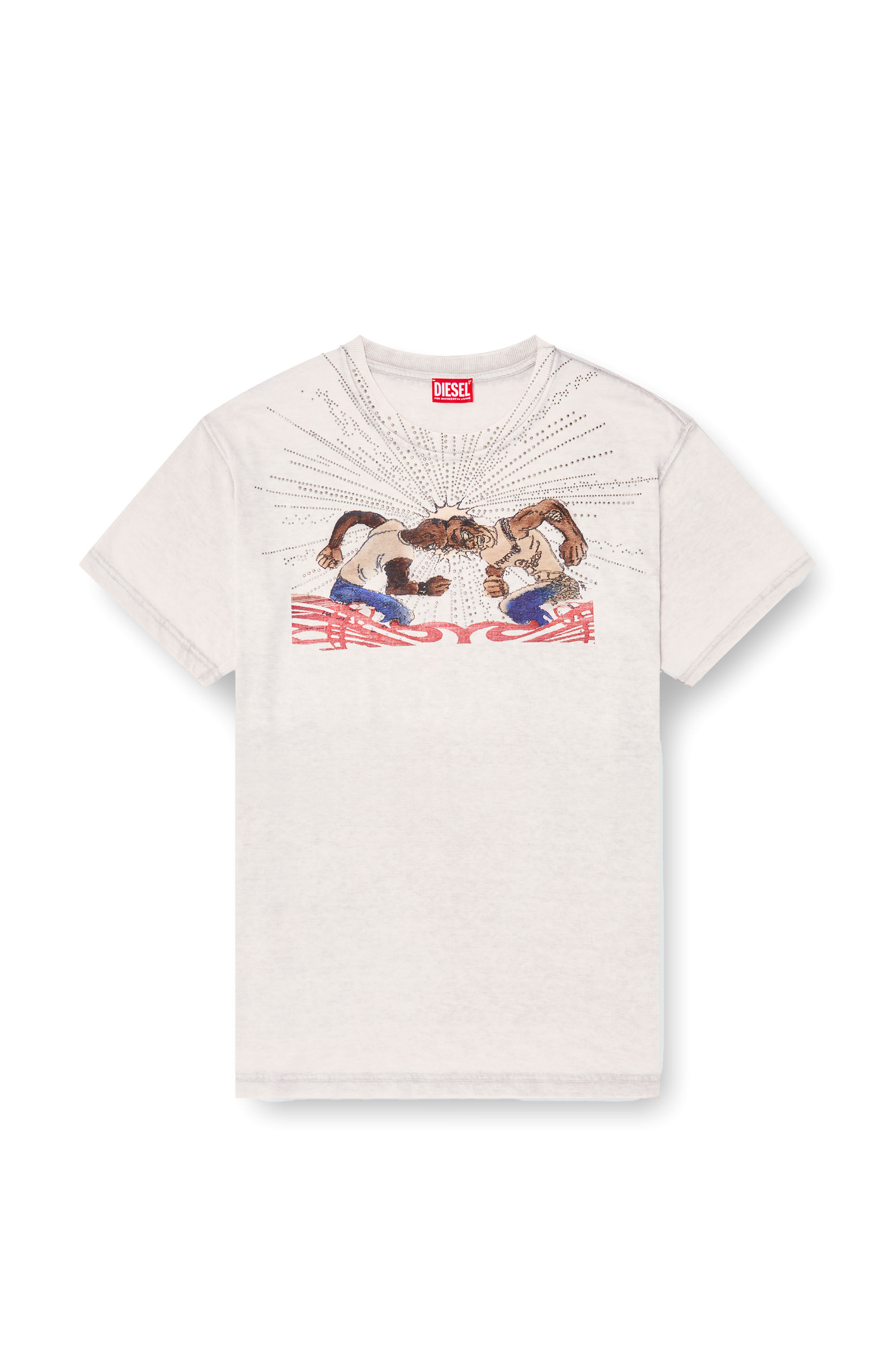 Diesel - T-NORM-T15, Camiseta con diseño de piedras Hombre in Gris - 2