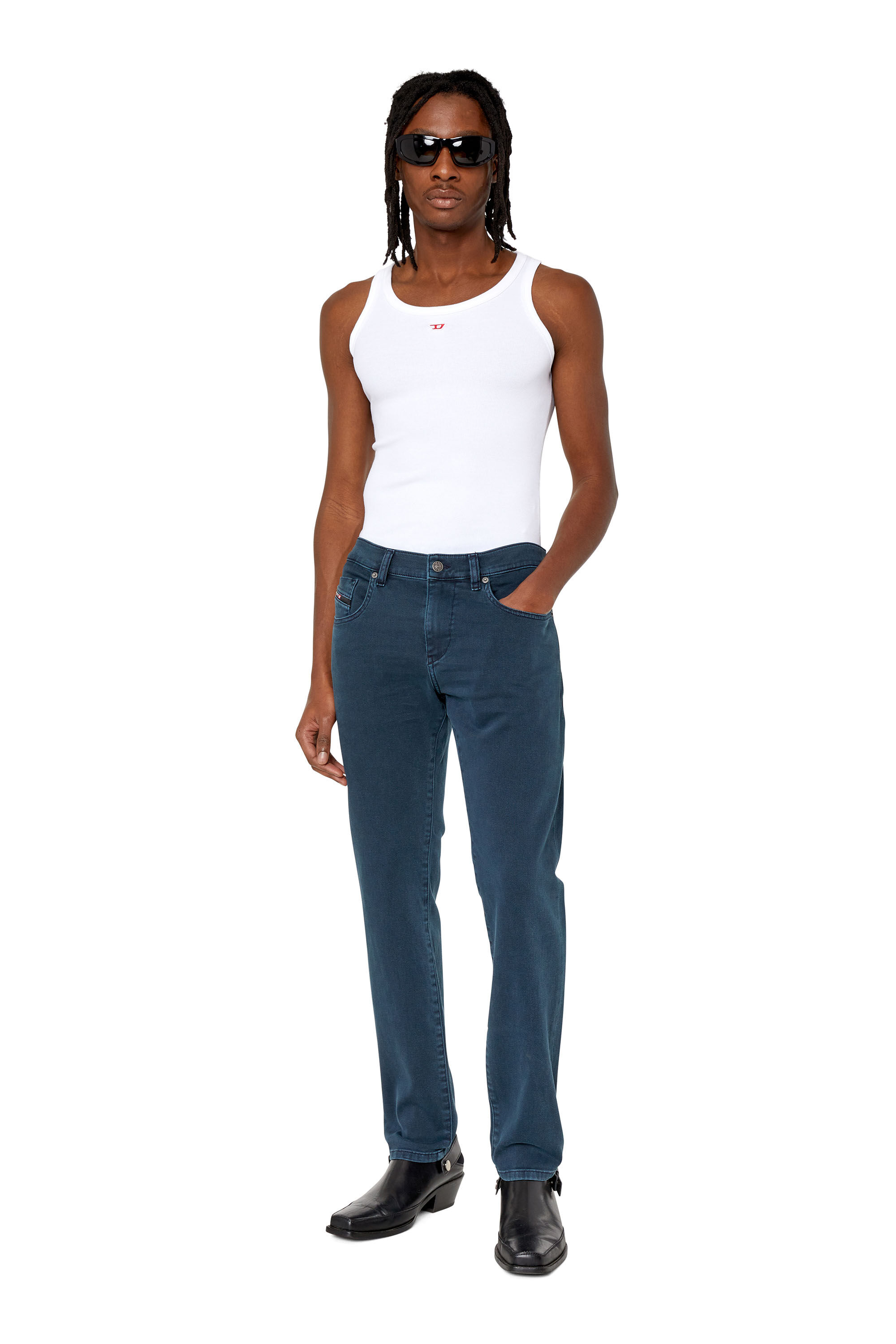 Diesel - 2019 D-STRUKT 0QWTY Slim Jeans, Azul medio - Image 1