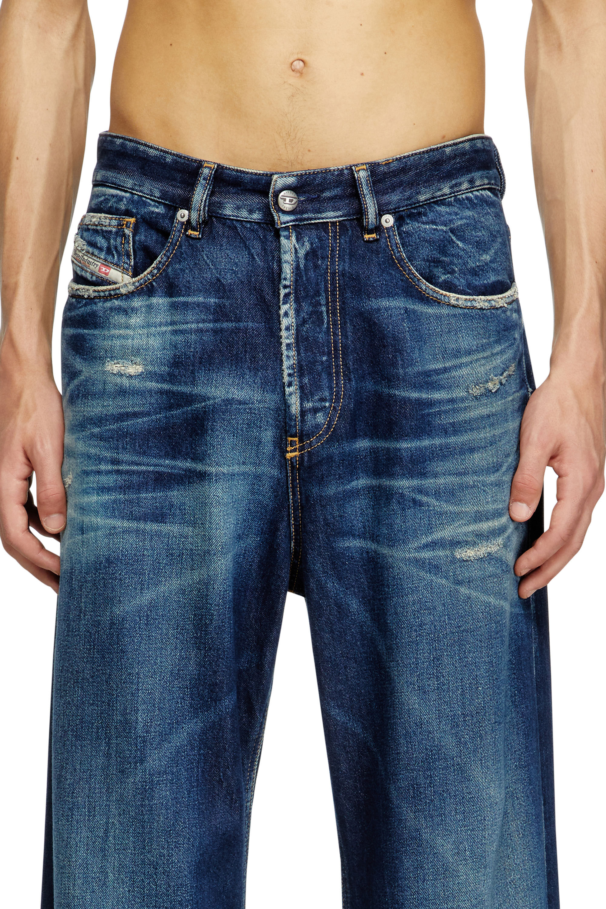 Diesel - Relaxed Jeans D-Rise 09M06 Hombre, Azul Oscuro - 5