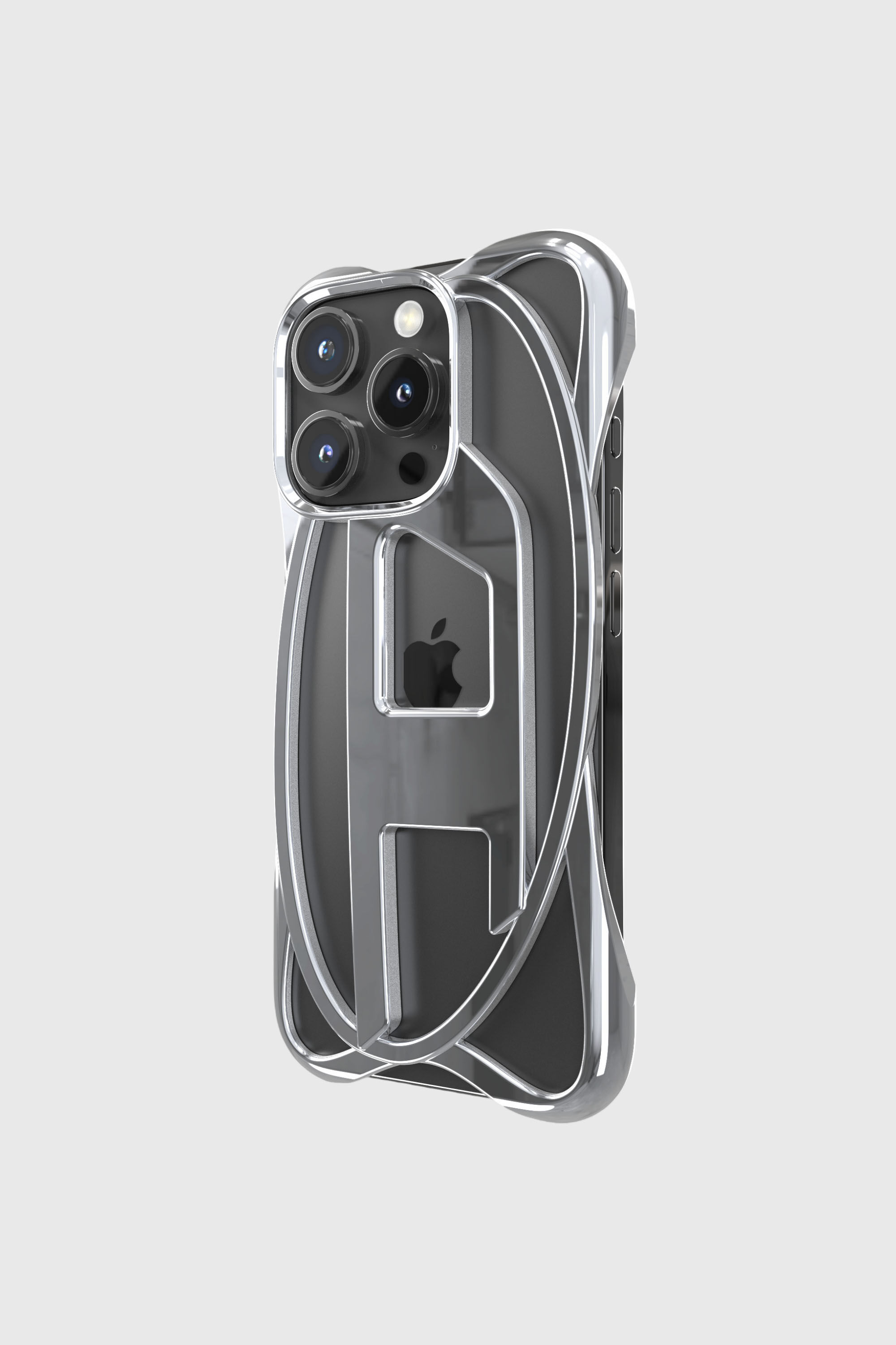 Diesel - 60267 CAGED D CASE, Funda Enrejada D iPhone 16 Pro Unisex in Gris - 3