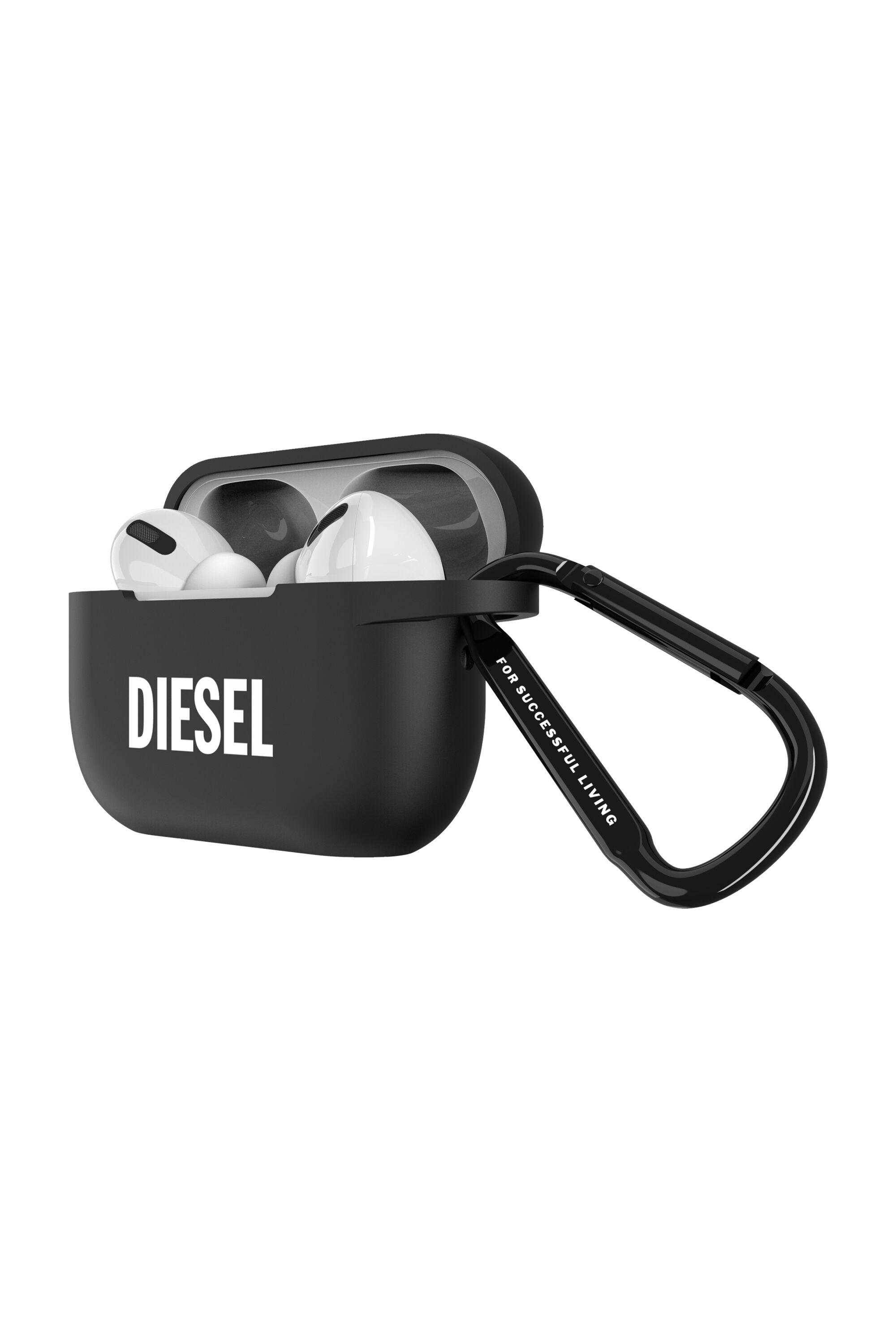 Diesel - 52955 AIRPOD CASE, Unisex Estuche de silicona por airpods Pro/Pro 2 in Negro - Image 3