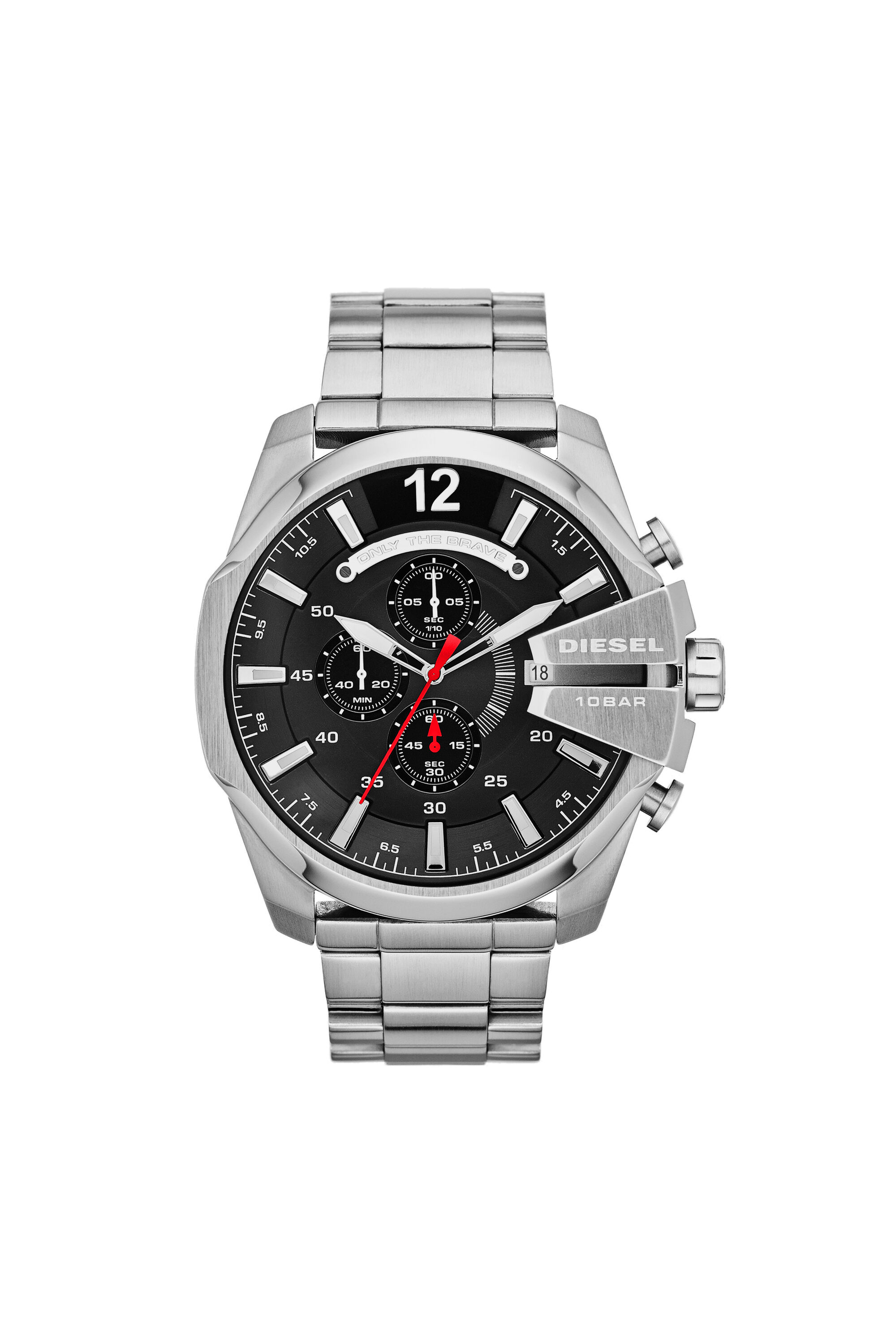 DZ4308 Hombre Mega Chief reloj con detalles blanco Diesel
