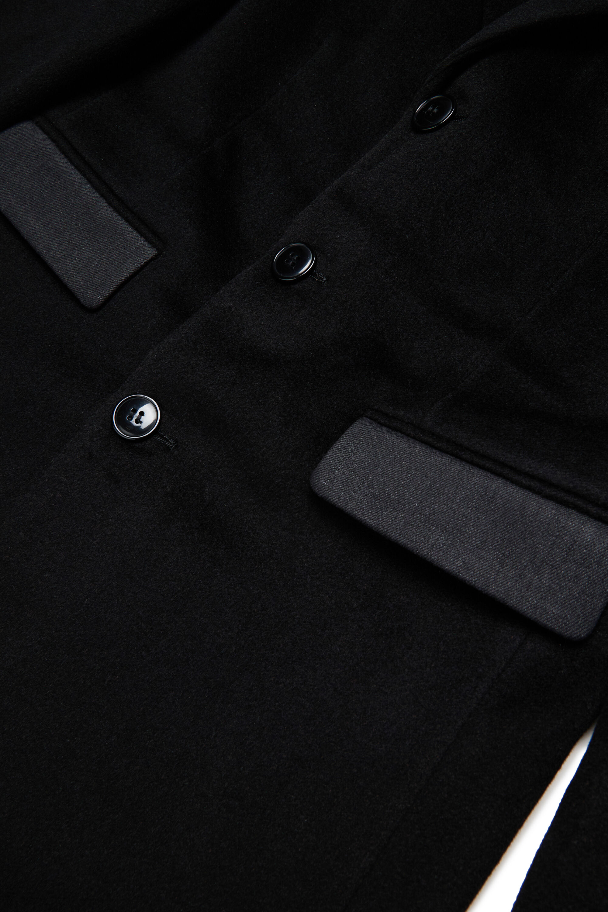 Diesel - JDERRIS, Chaqueta de lana con detalles en contraste Hombre in Negro - 4