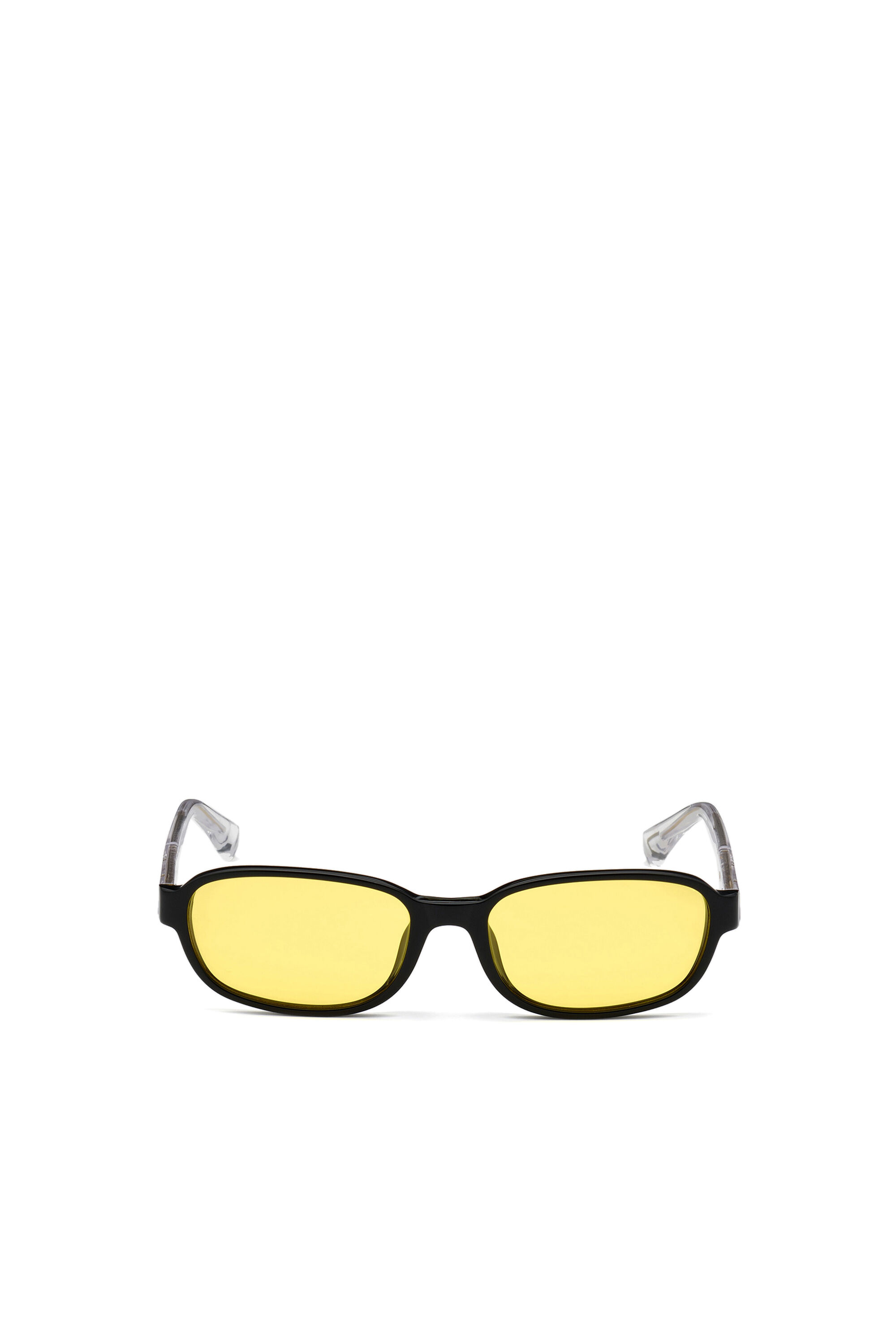 Diesel - DL0326, Montura fina rectangular en acetato. Unisex in Amarillo - 1