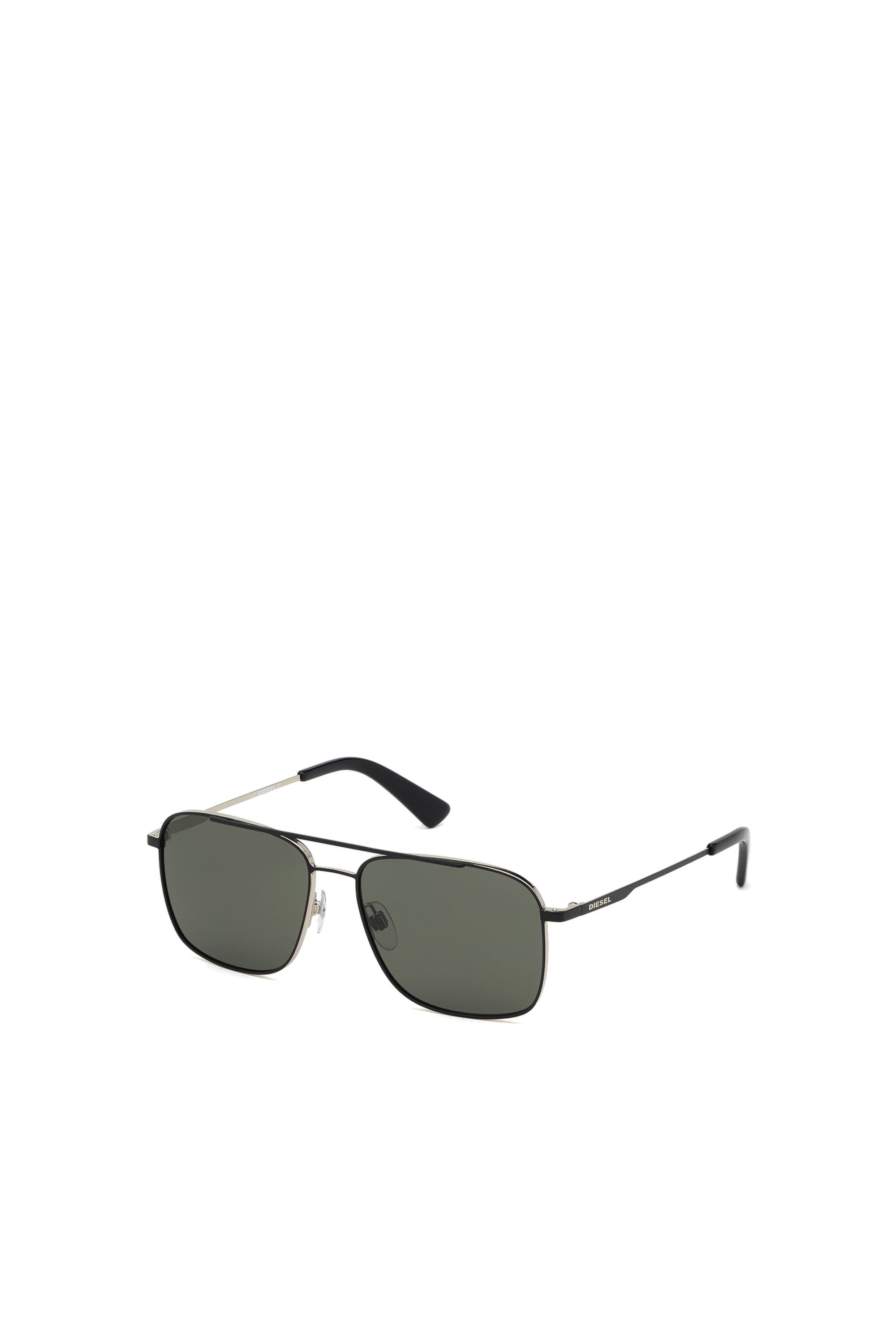 Diesel - DL0295, Gafas de sol de estilo aviador en metal Hombre in Negro - 2