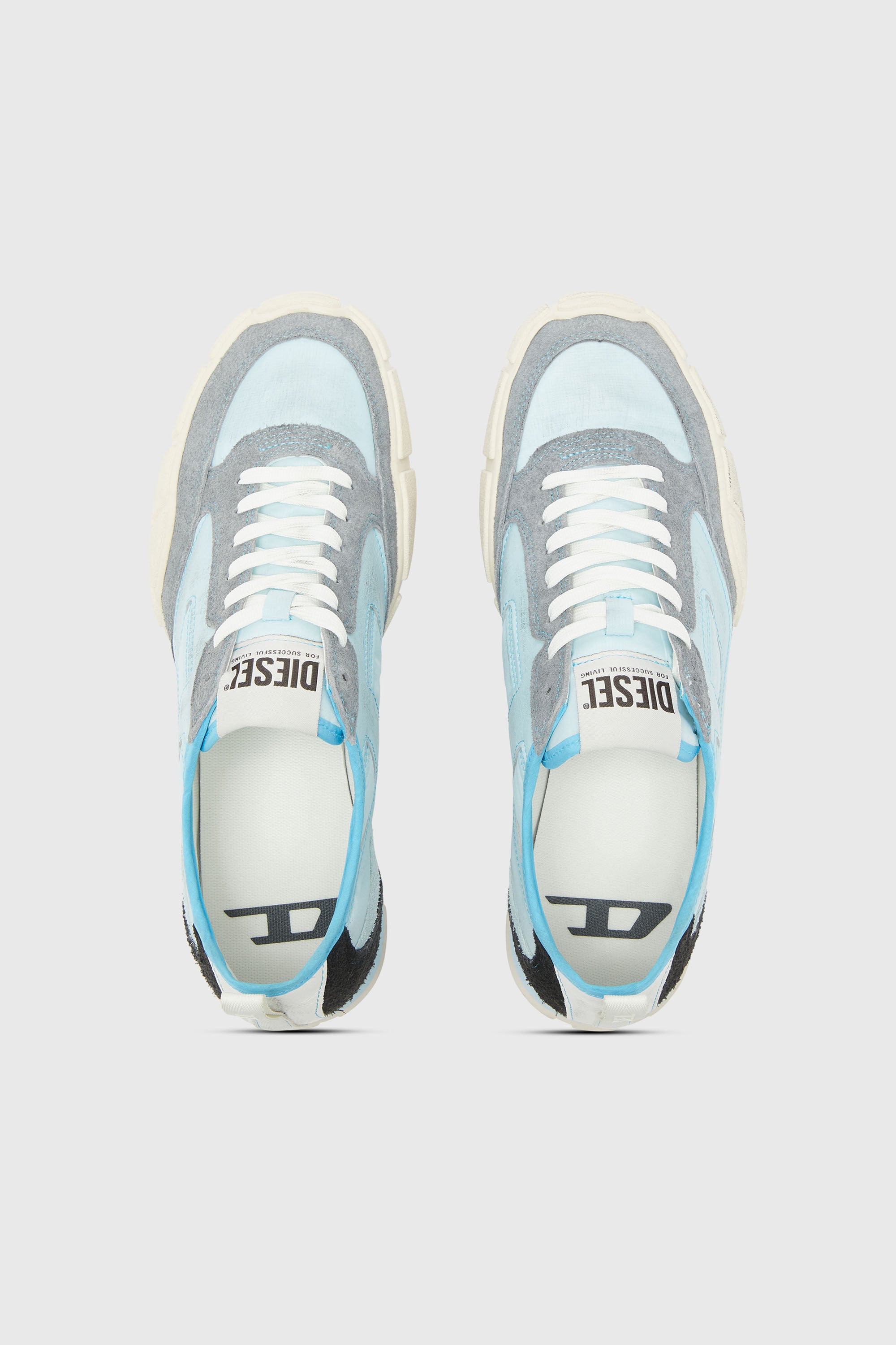 Diesel - S-PAGODHA LOW, S-Pagodha - Zapatillas de piel y nailon Hombre in Azul marino - 4