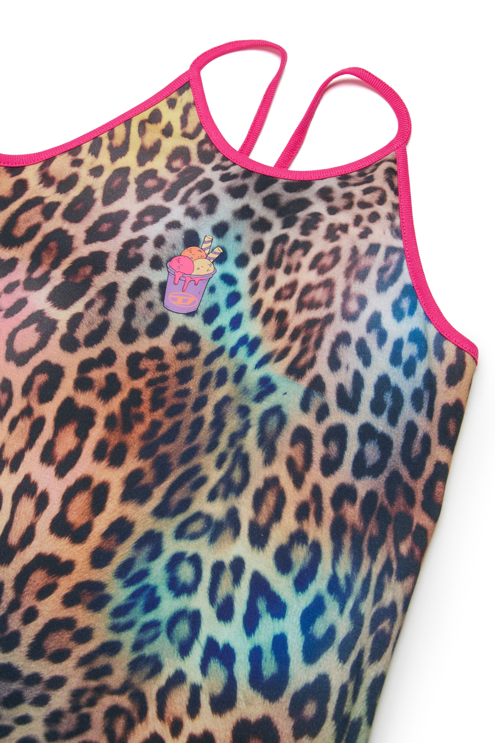 Diesel - MCUPLY, Vestido de playa con estampado animal multicolor Mujer in Multicolor - 3