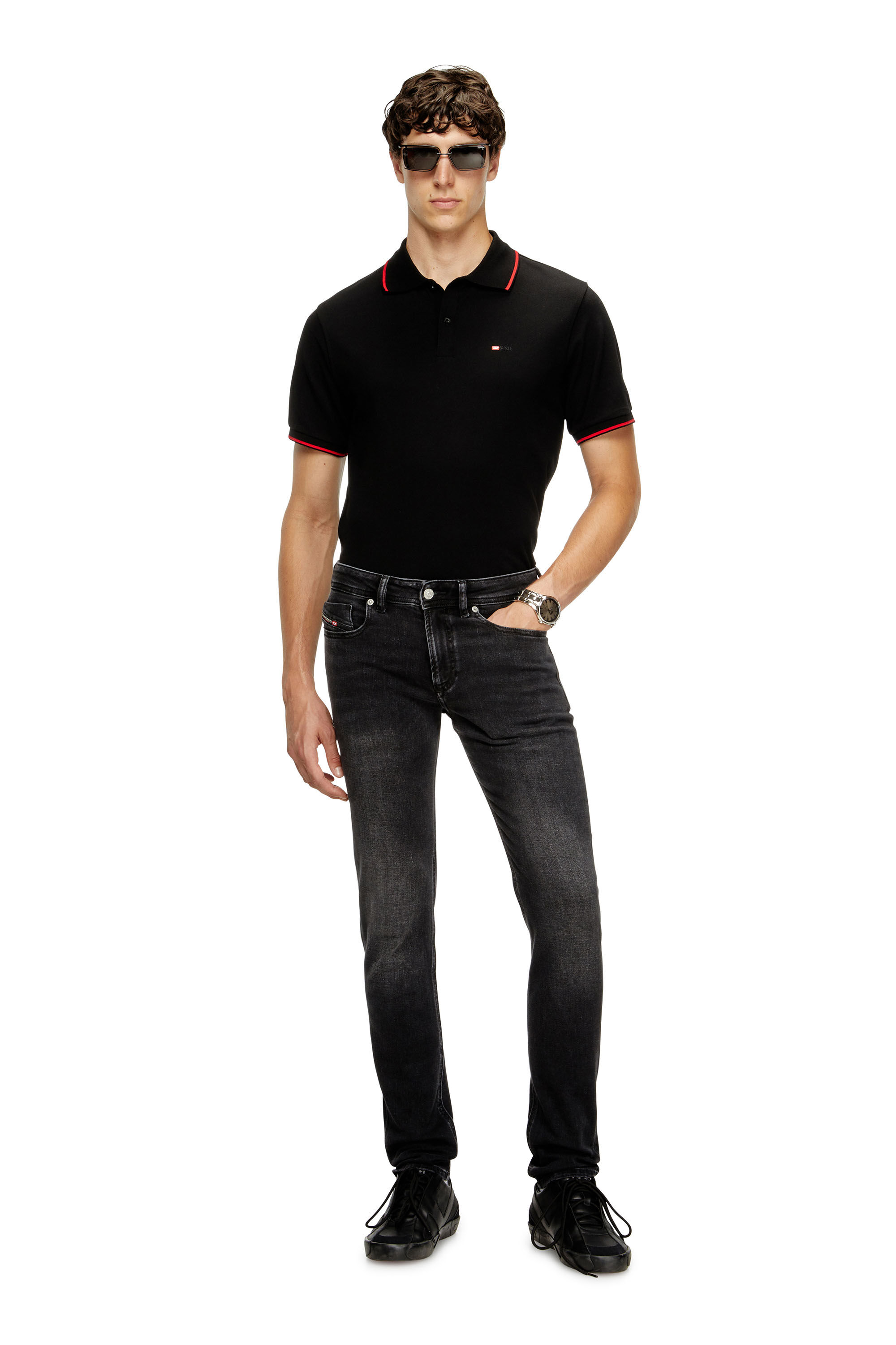 Diesel - Skinny Jeans 1979 Sleenker 0DBDN Hombre, Negro/Gris oscuro - 1