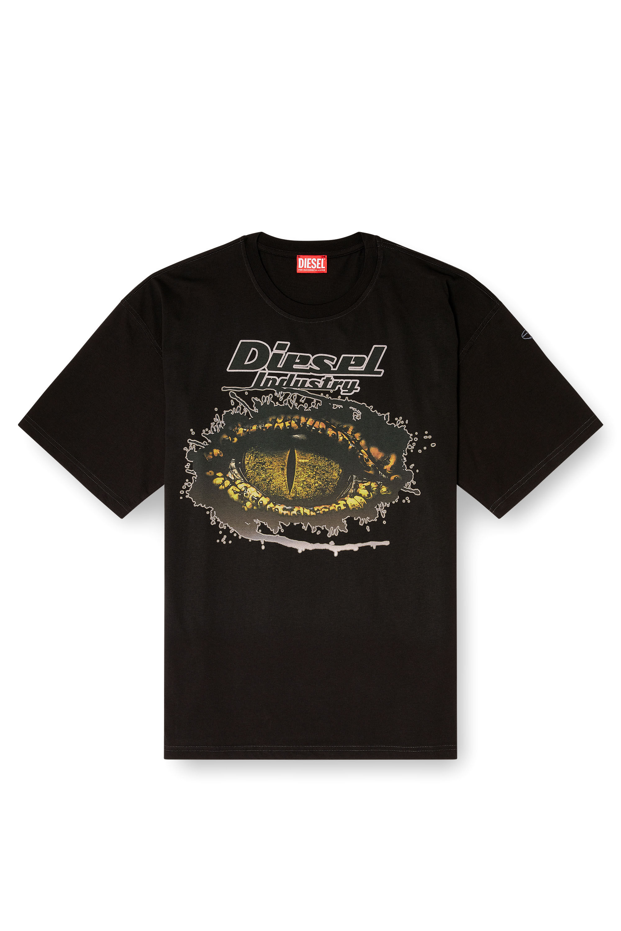 Diesel - T-BOXT-T25, Camiseta de algodón con estampado digital Hombre in Negro - 2