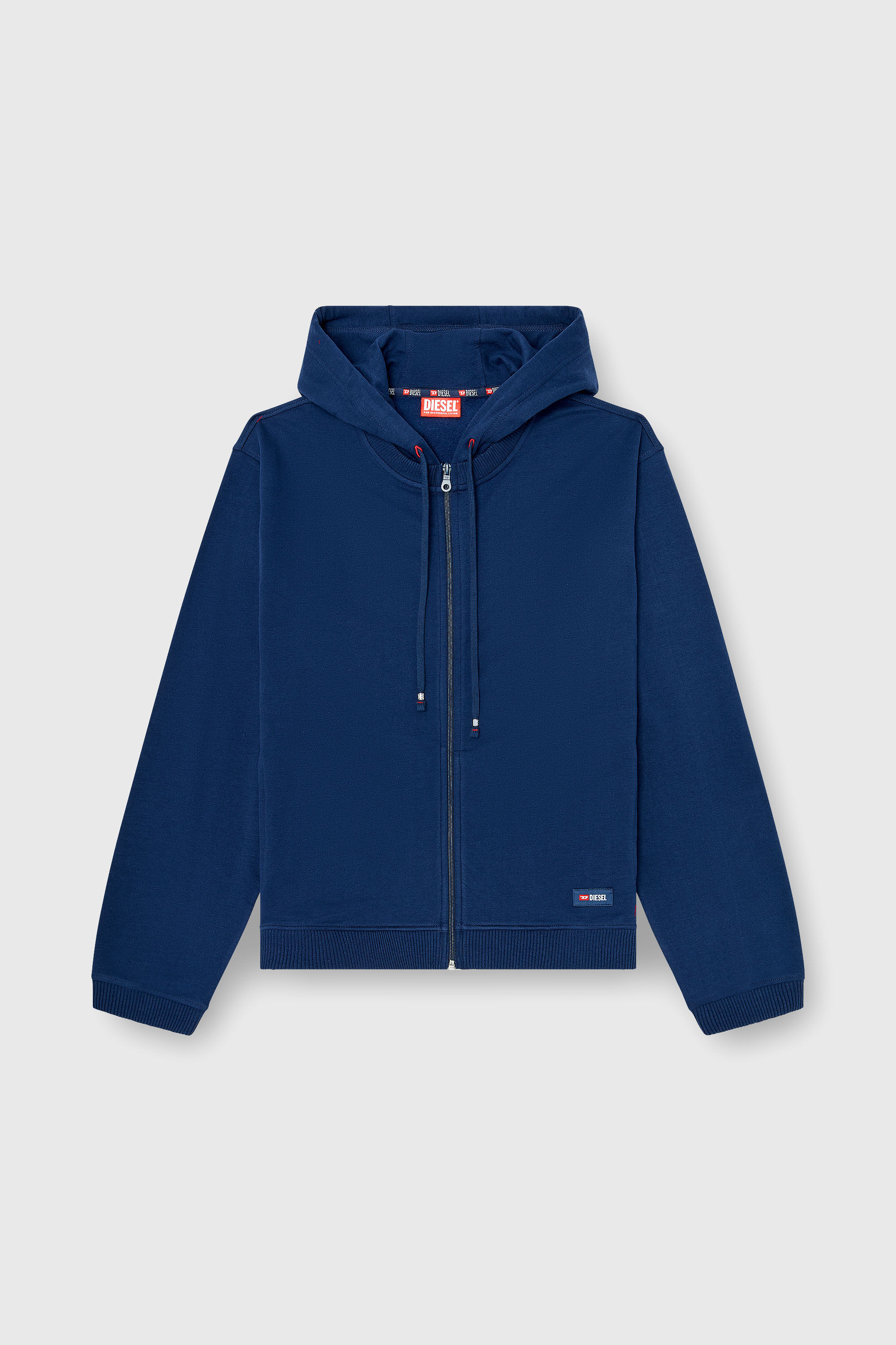 Diesel - JOY-D-CORE, Sudadera con capucha en mezcla de algod&oacute;n afelpado Hombre in Azul marino - 2
