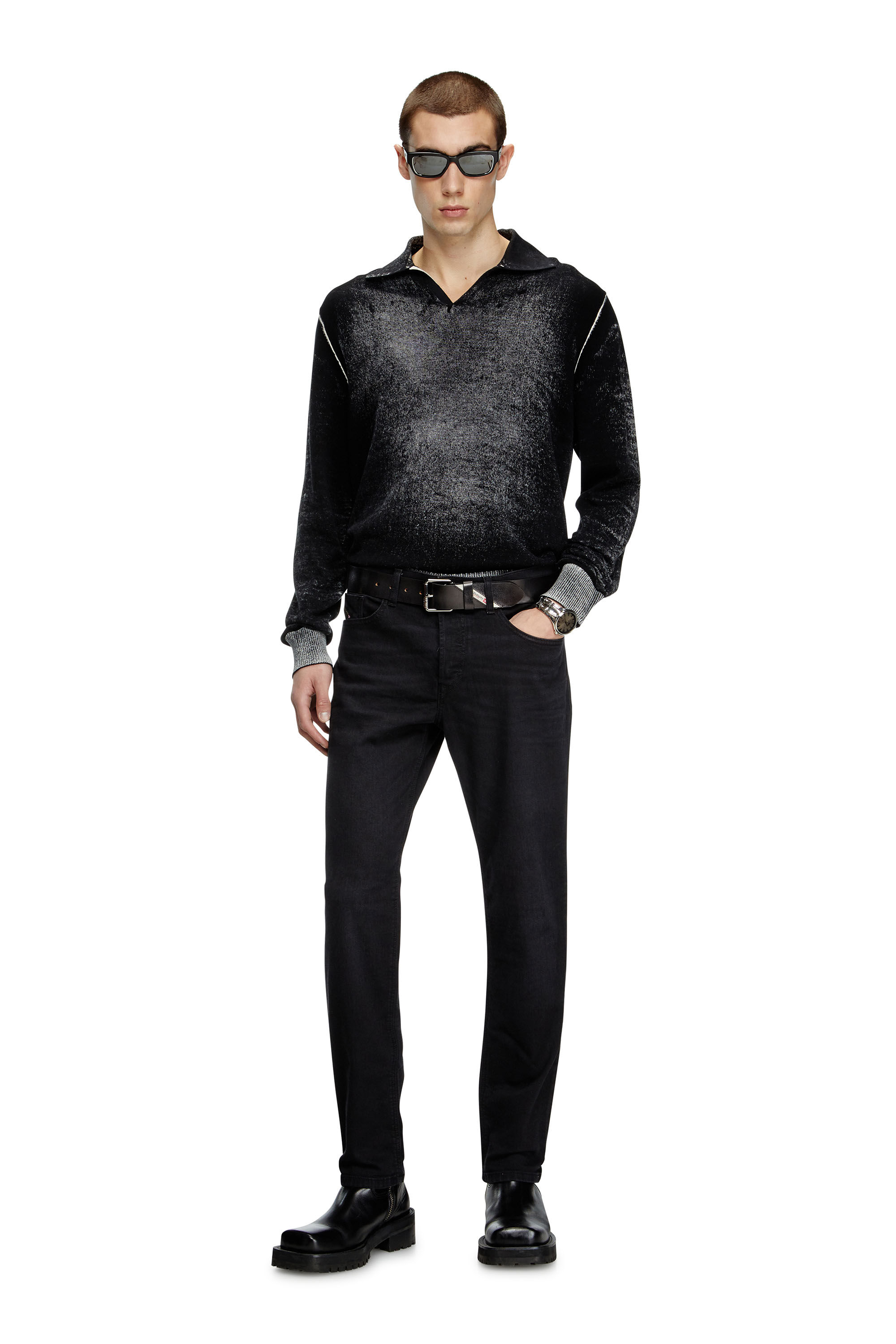 Diesel - Regular Jeans 2023 D-Finitive 0KIAJ Hombre, Negro/Gris oscuro - 1