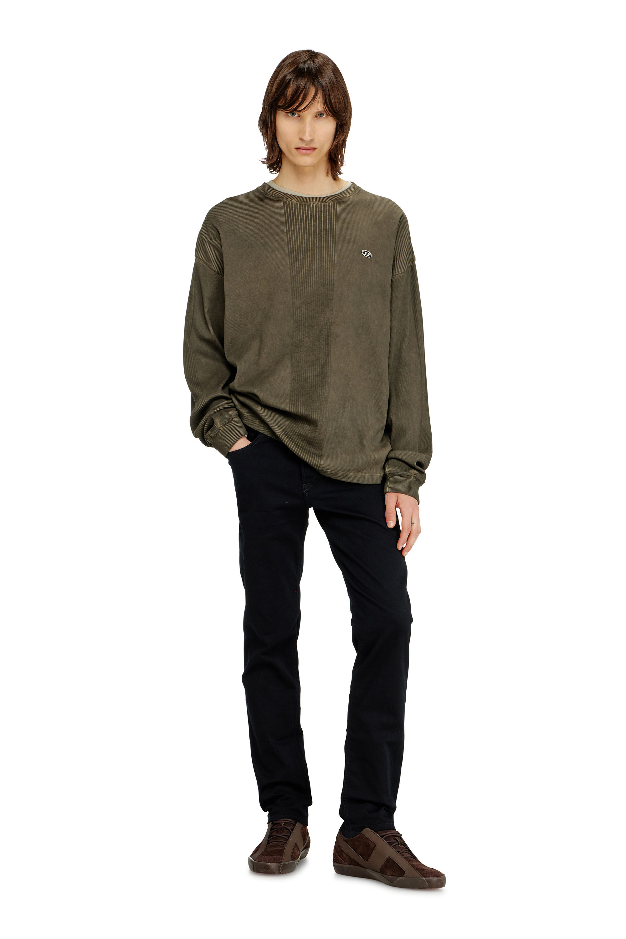 Diesel - Regular Jeans 2023 D-Finitive 069YP Hombre, Negro/Gris oscuro - 2