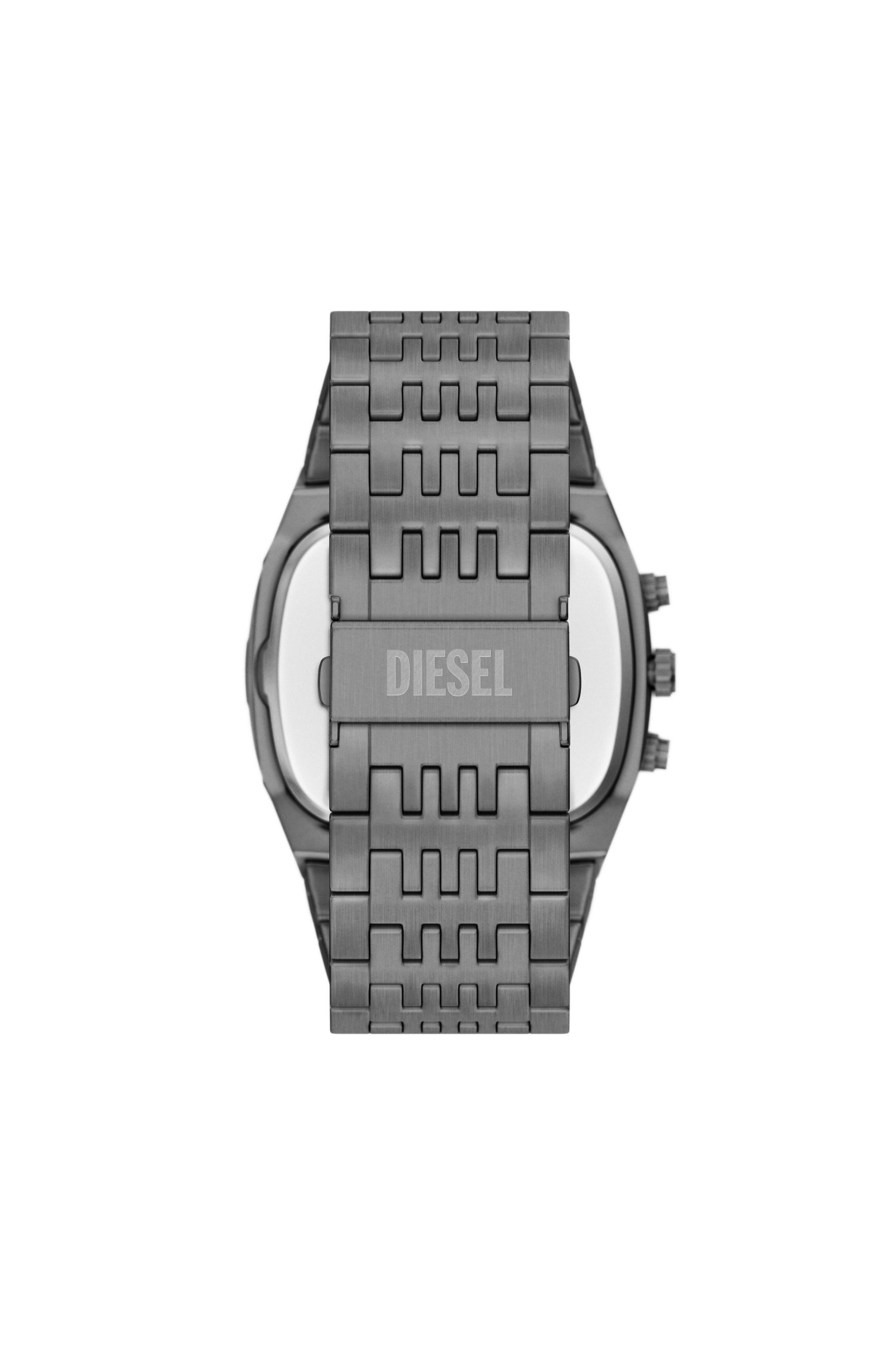 Diesel - DZ4717 WATCH, Man's Spiked Cushion gunmetal stainless steel watch in Dark grey - 2