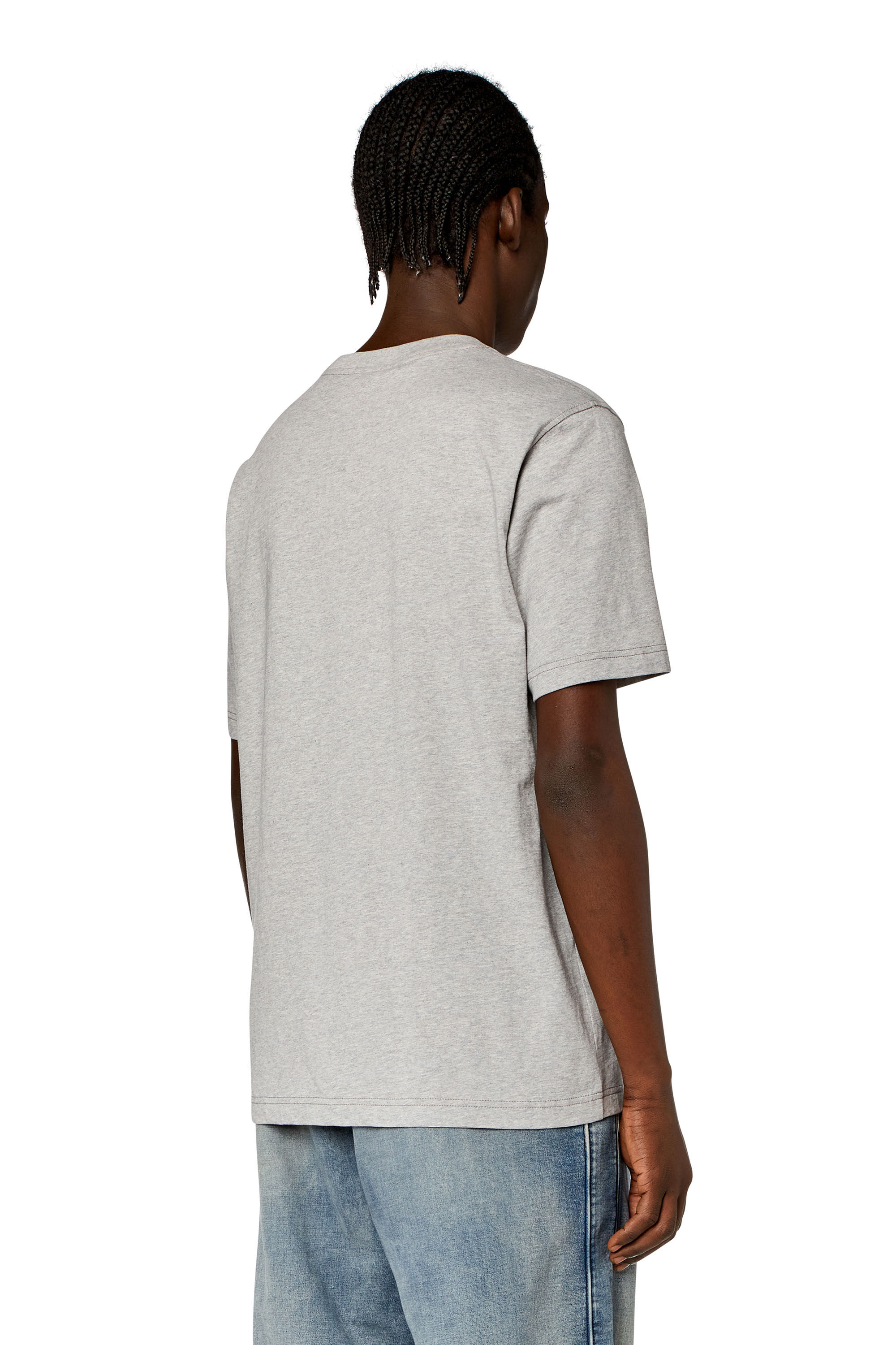 Diesel - T-JUST-N14, Camiseta con logotipos estampados mezclados Hombre in Gris - 2