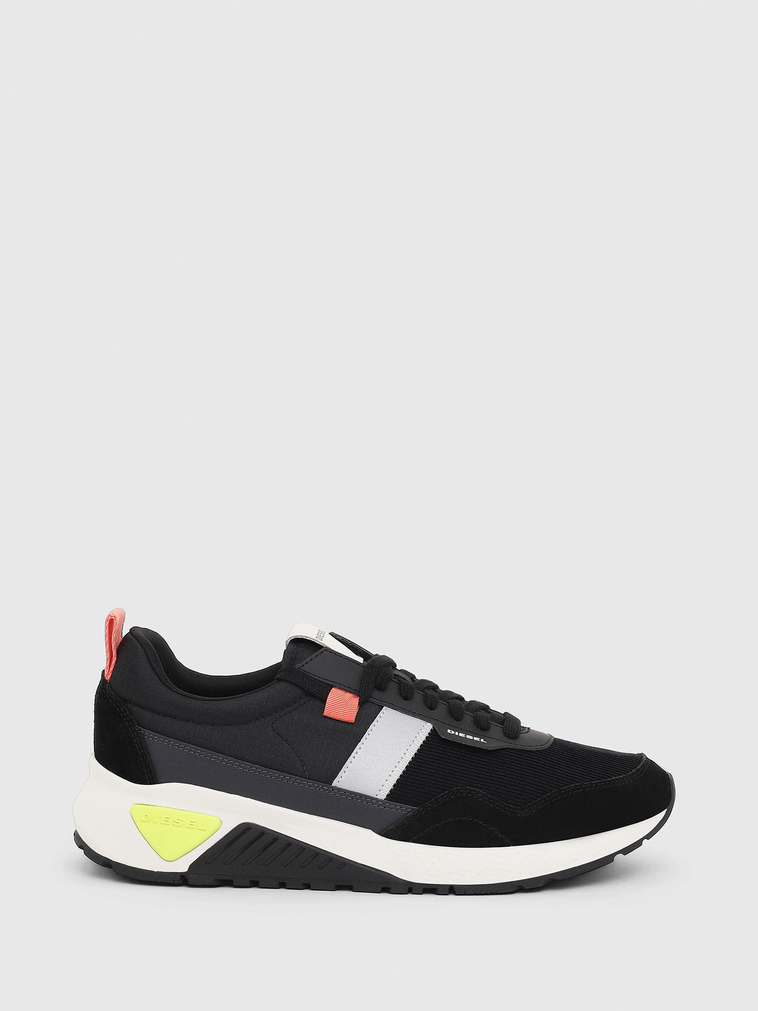 Diesel - S-KB LOW RUN, Zapatillas en nailon ripstop y ante Hombre in Negro - 1