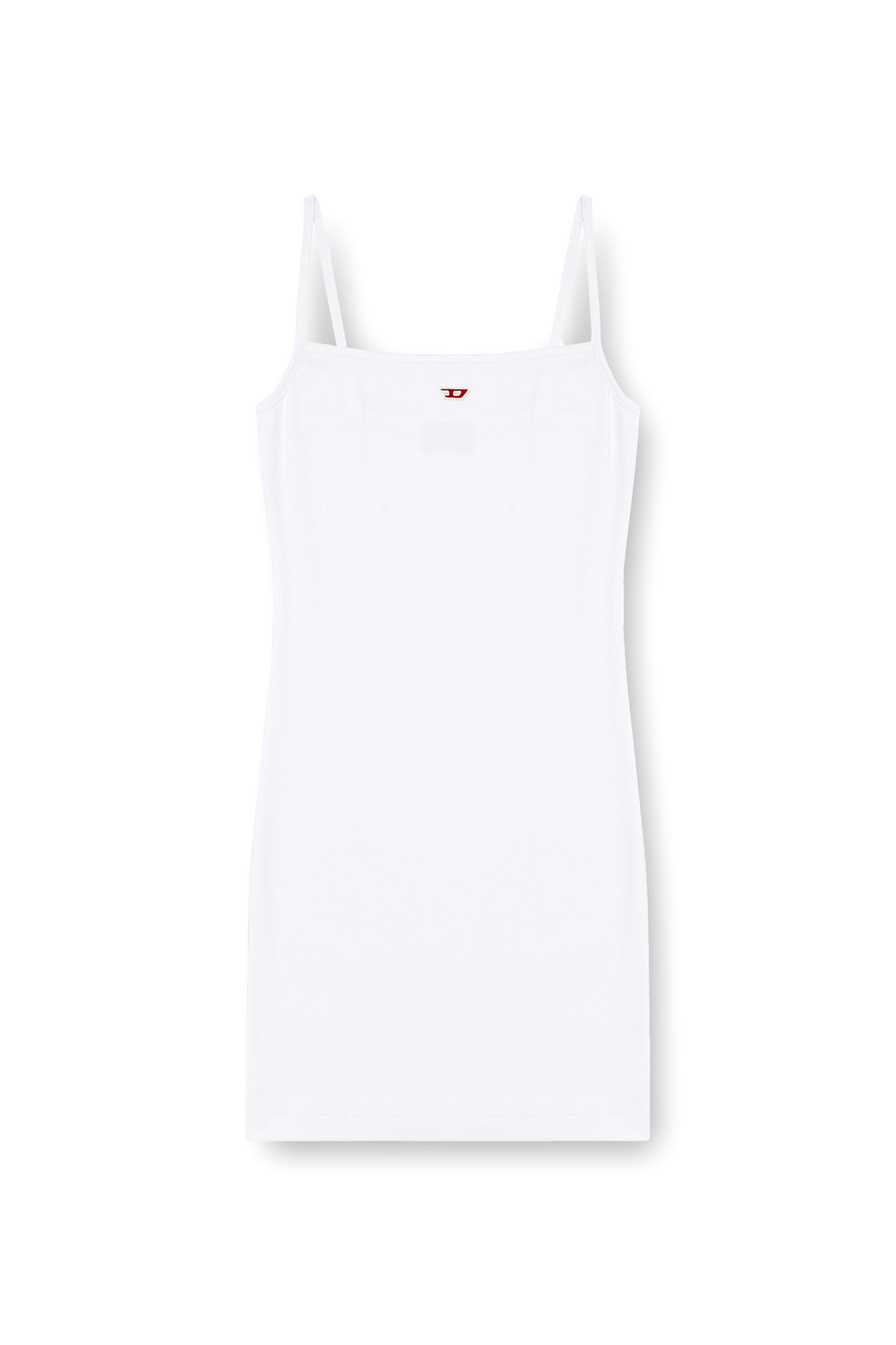 Diesel - D-HOPY-D, Vestido corto lencero con logotipo D Mujer in Blanco - 2