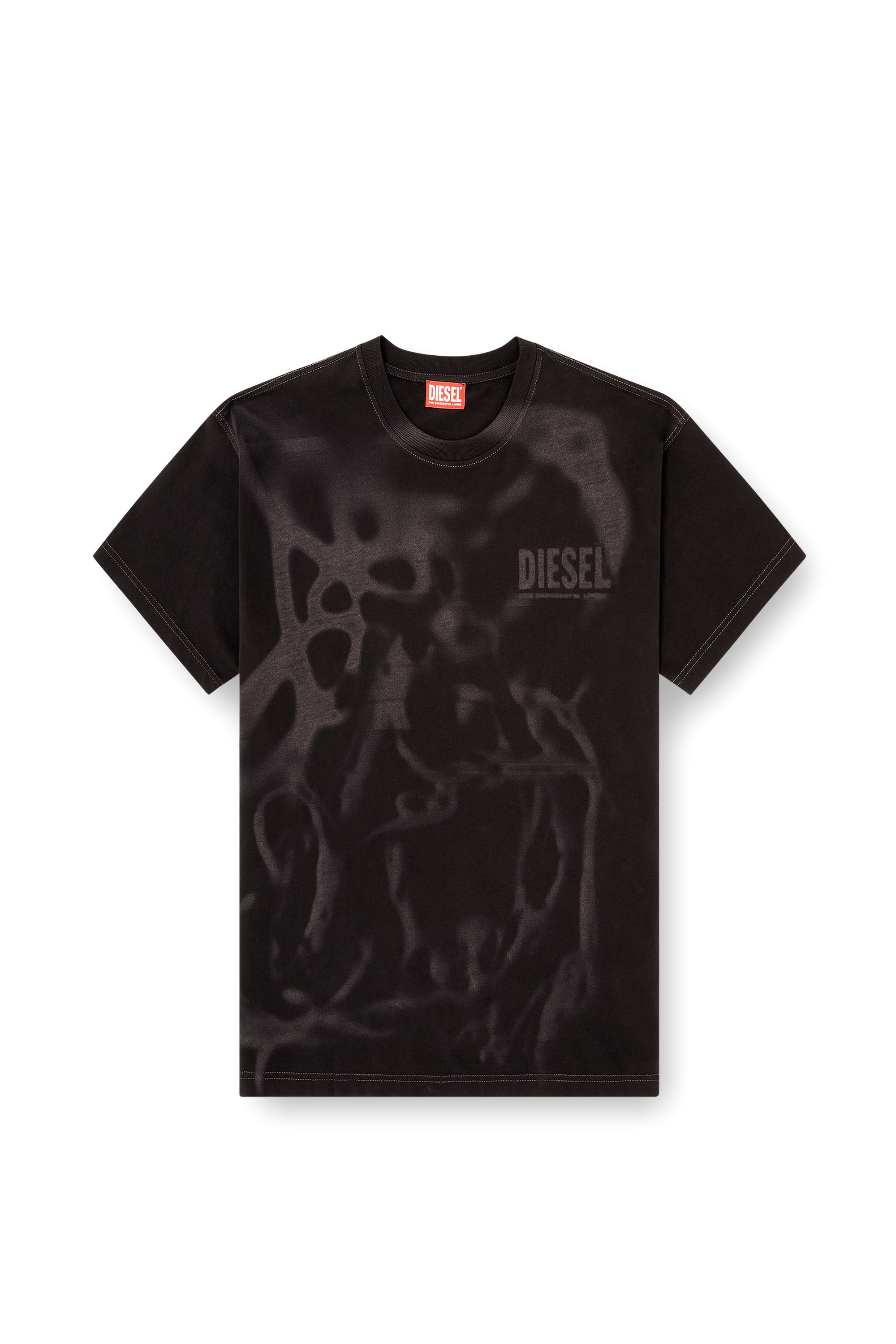 Diesel - T-NORM-V7, Camiseta de algodón con estampado láser Hombre in Negro - 2