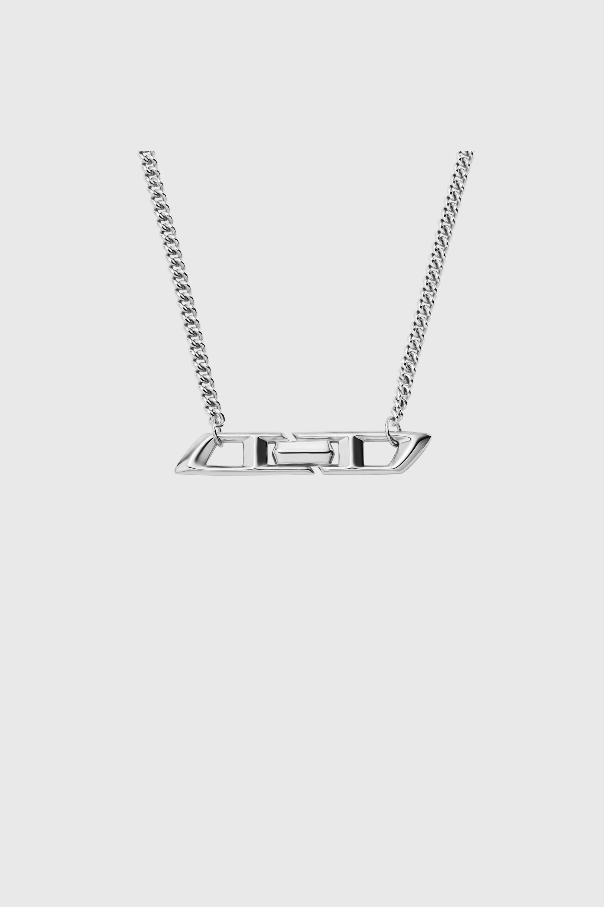 Diesel - DL1351040 STERLING SILVER JEWEL, Collar con el logotipo D de plata esterlina Unisex in Plateado - 2