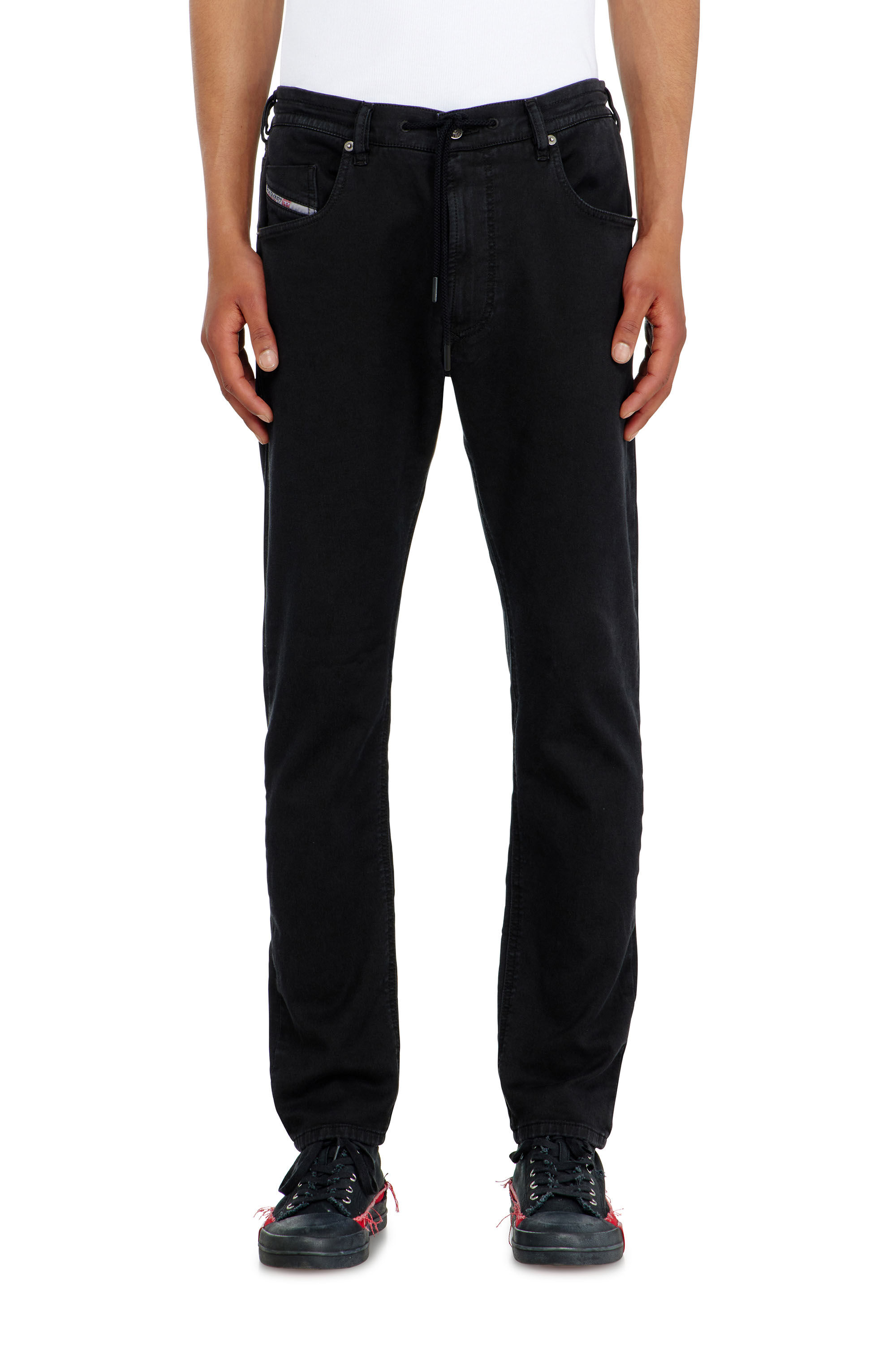Diesel - Regular 2032 D-Krooley Joggjeans&reg; 068NH Hombre, Negro/Gris oscuro - 2