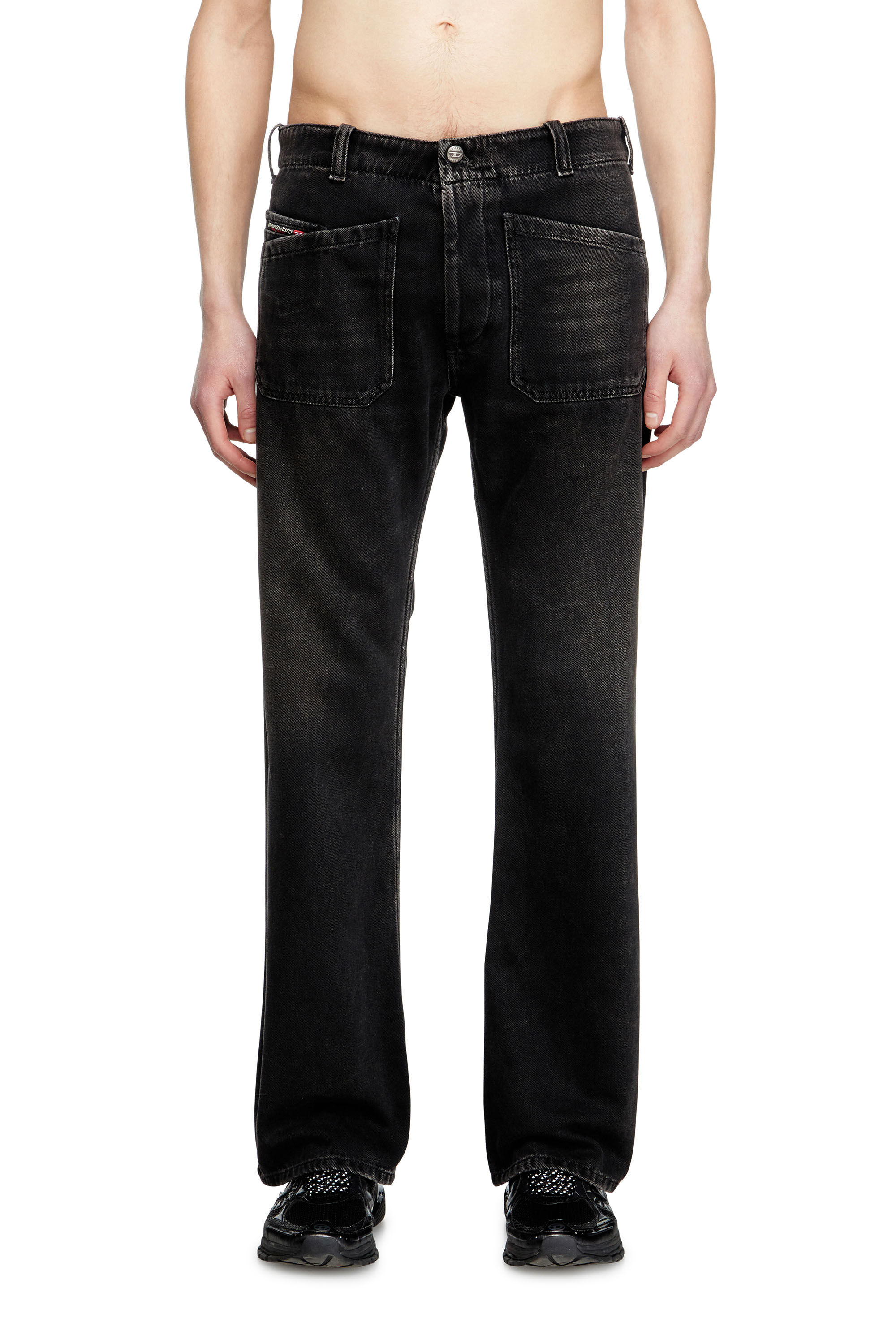 Diesel - Bootcut Jeans D-Moorix 09J96 Hombre, Negro/Gris oscuro - 3