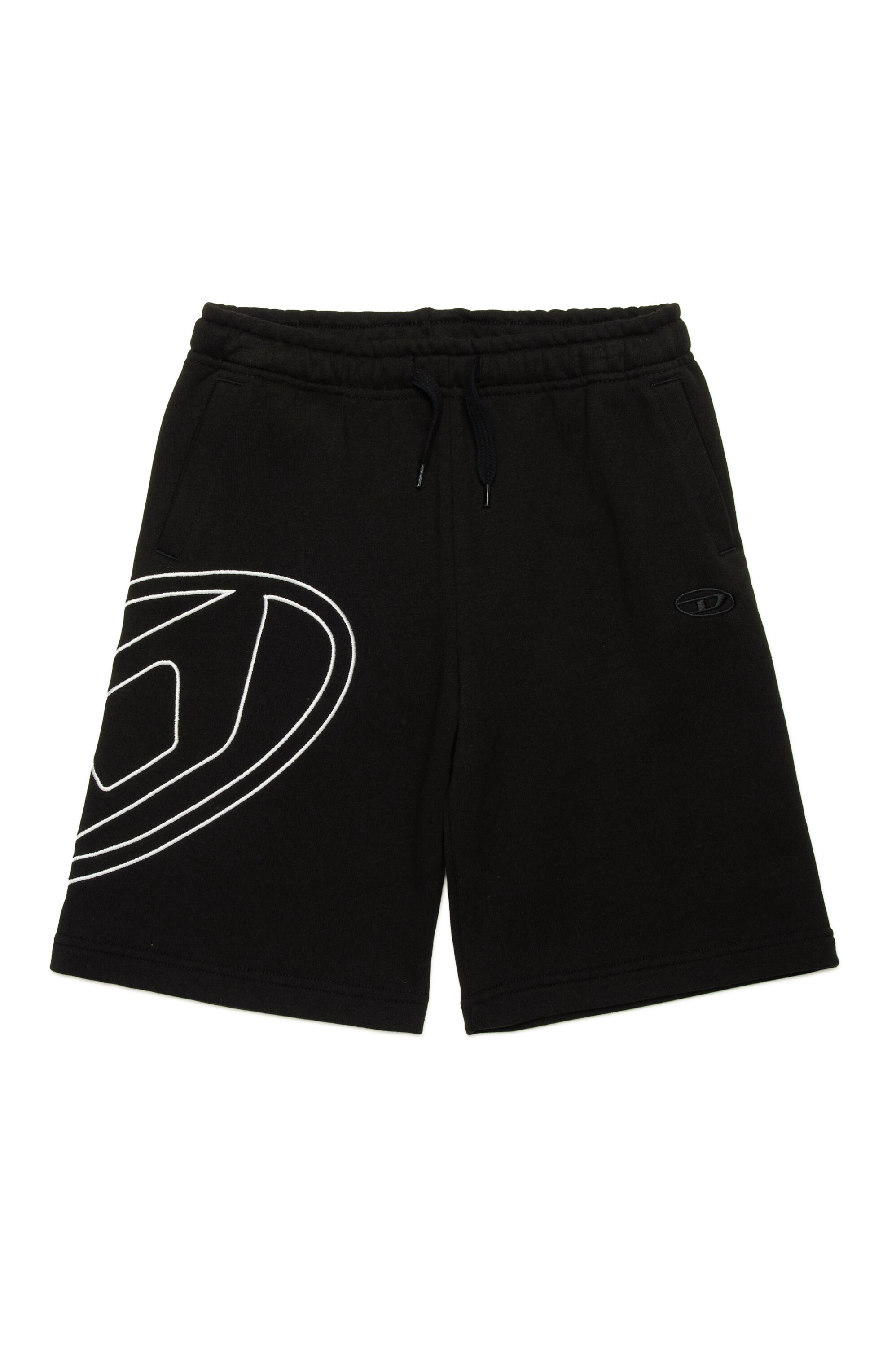 Diesel - PBETTYMEGOVALD, Pantalones deportivos cortos con bordado Oval D Hombre in Negro - 1