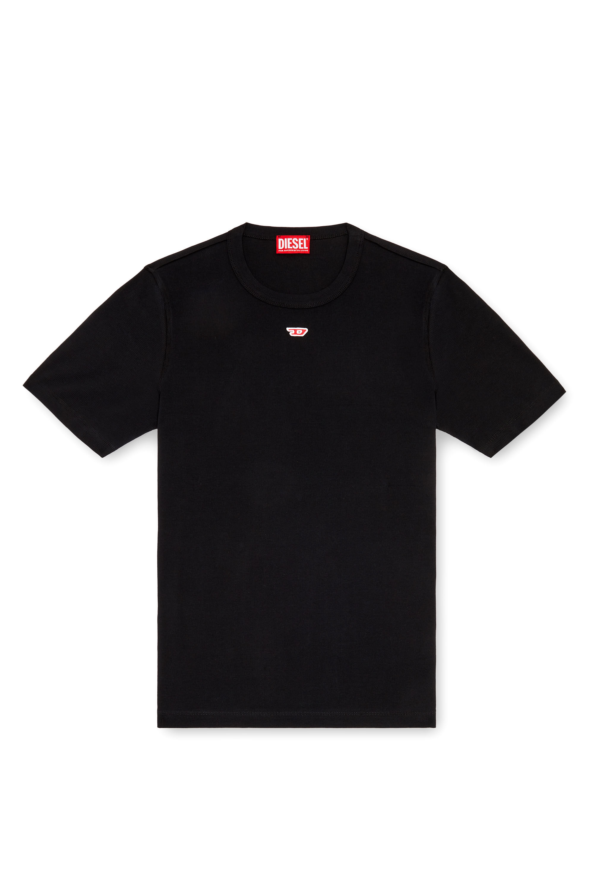 Diesel - D-RIBBER-N, Camiseta con parche D Hombre in Negro - 2
