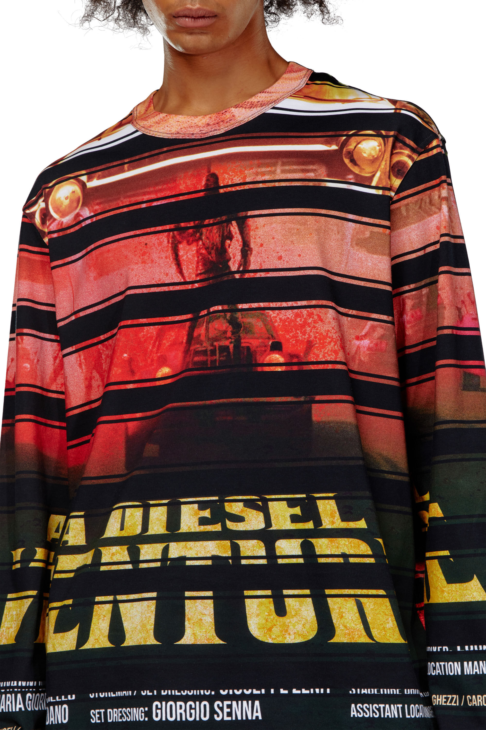 Diesel - T-CRANEUP-LS, Negro/Rojo - Image 5