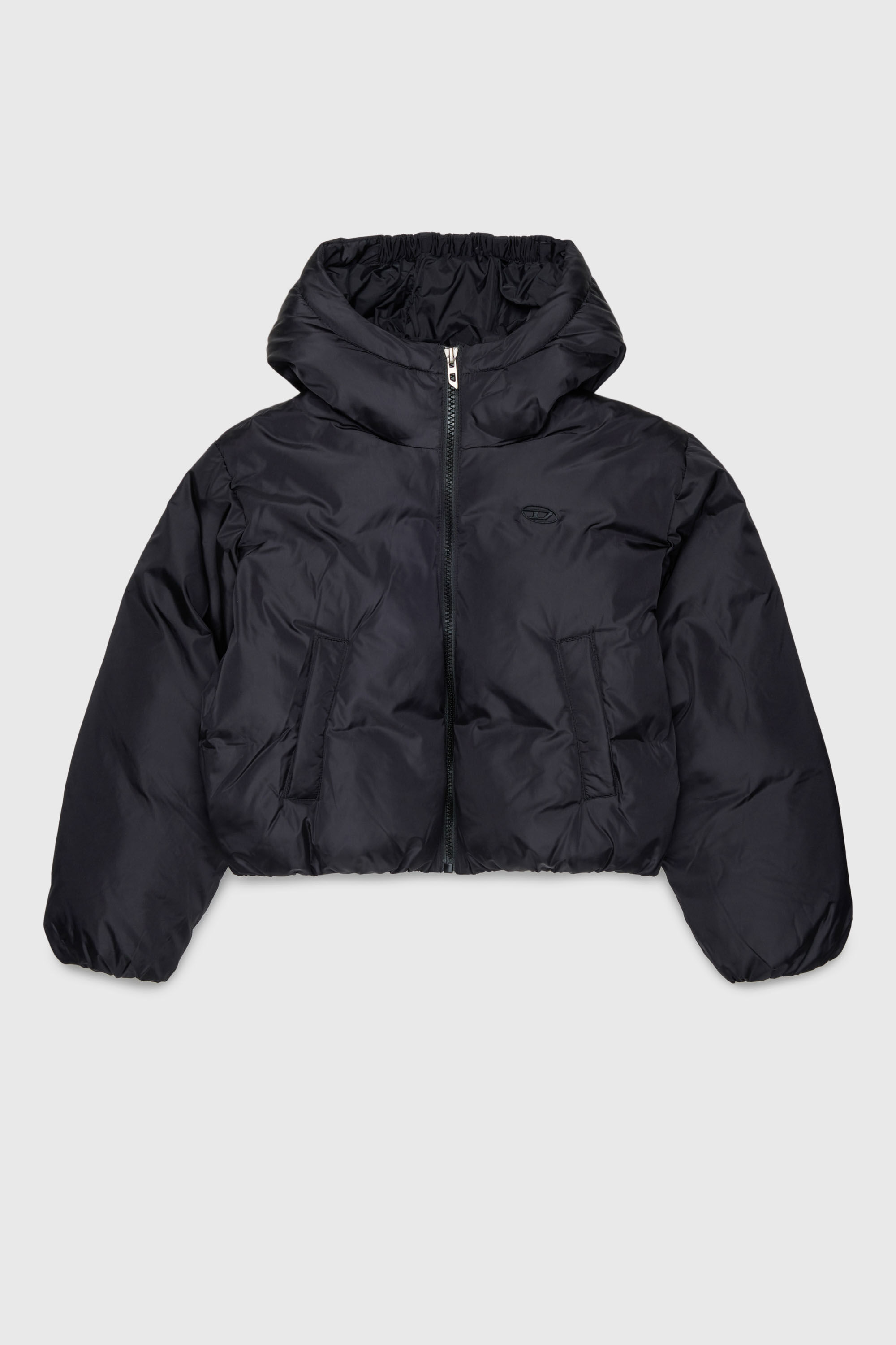 Diesel - JELKYM, Chaqueta acolchada con capucha Mujer in Negro - 1