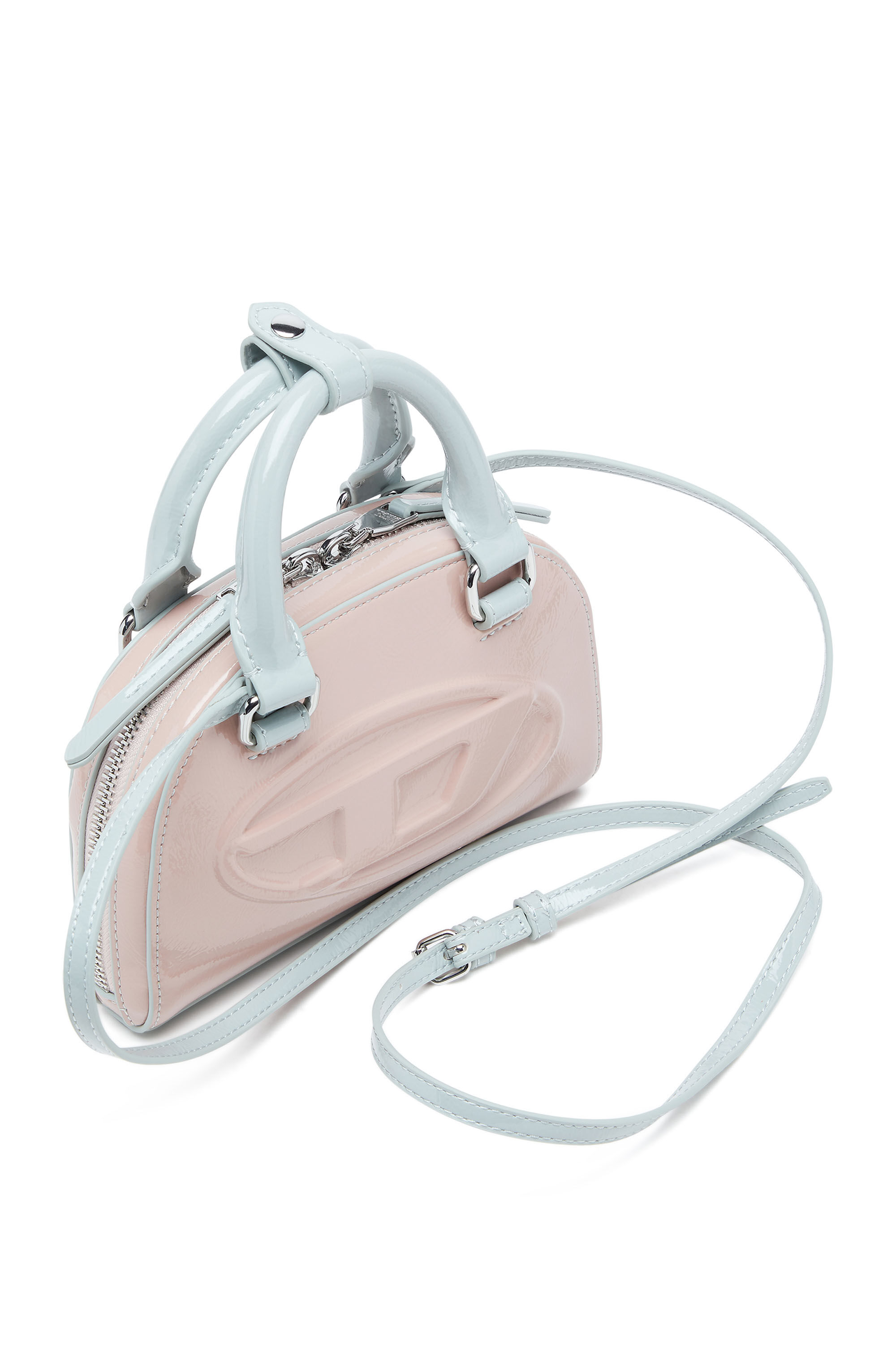 Diesel - 1DR DOME CROSSBODY XS, 1DR Dome-Bolso bandolera mini con efecto naplak Mujer in Rosa - 5