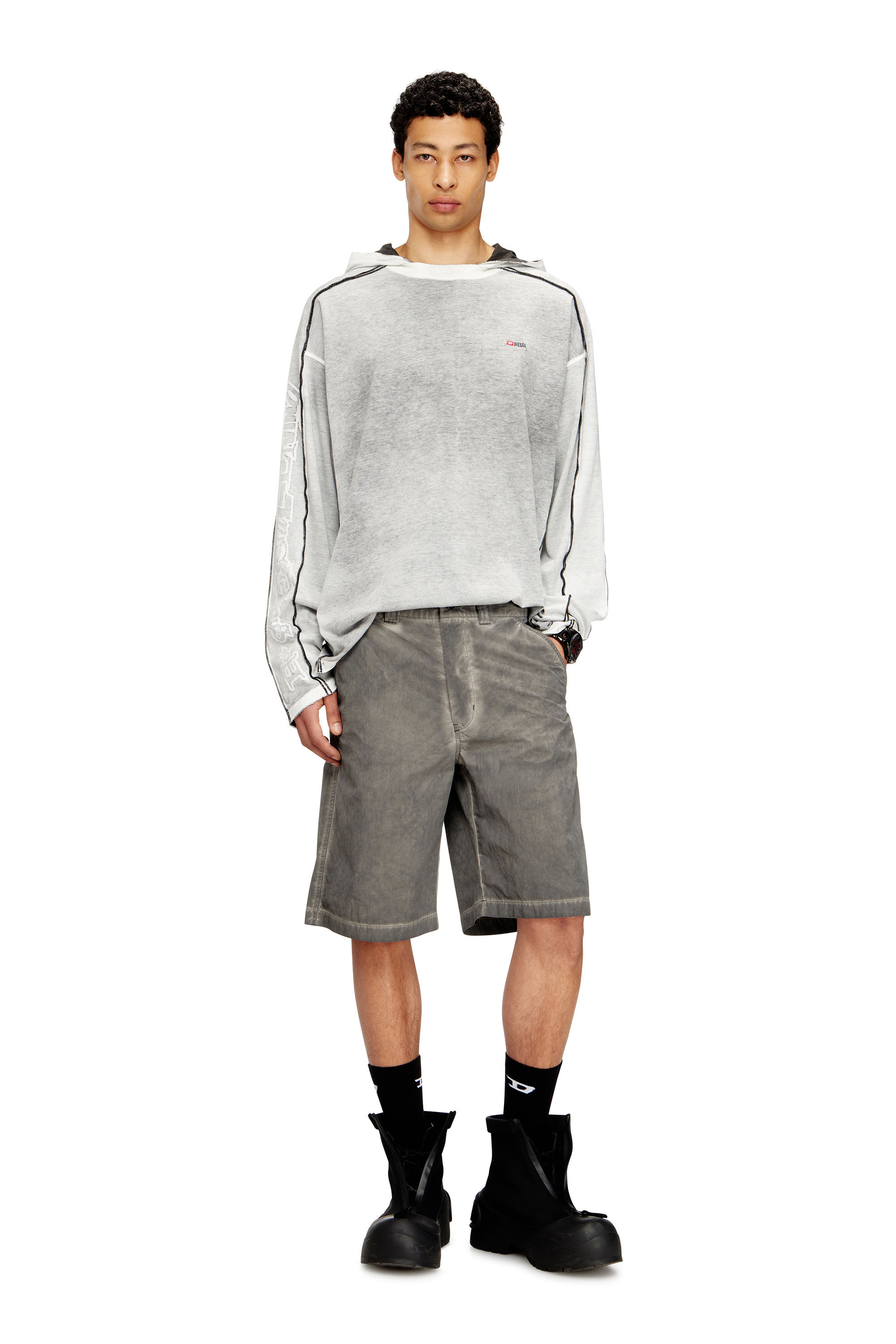 Diesel - T-RIVEN-LS-HOOD, Sudadera de algodón con spray de color Hombre in Multicolor - 1