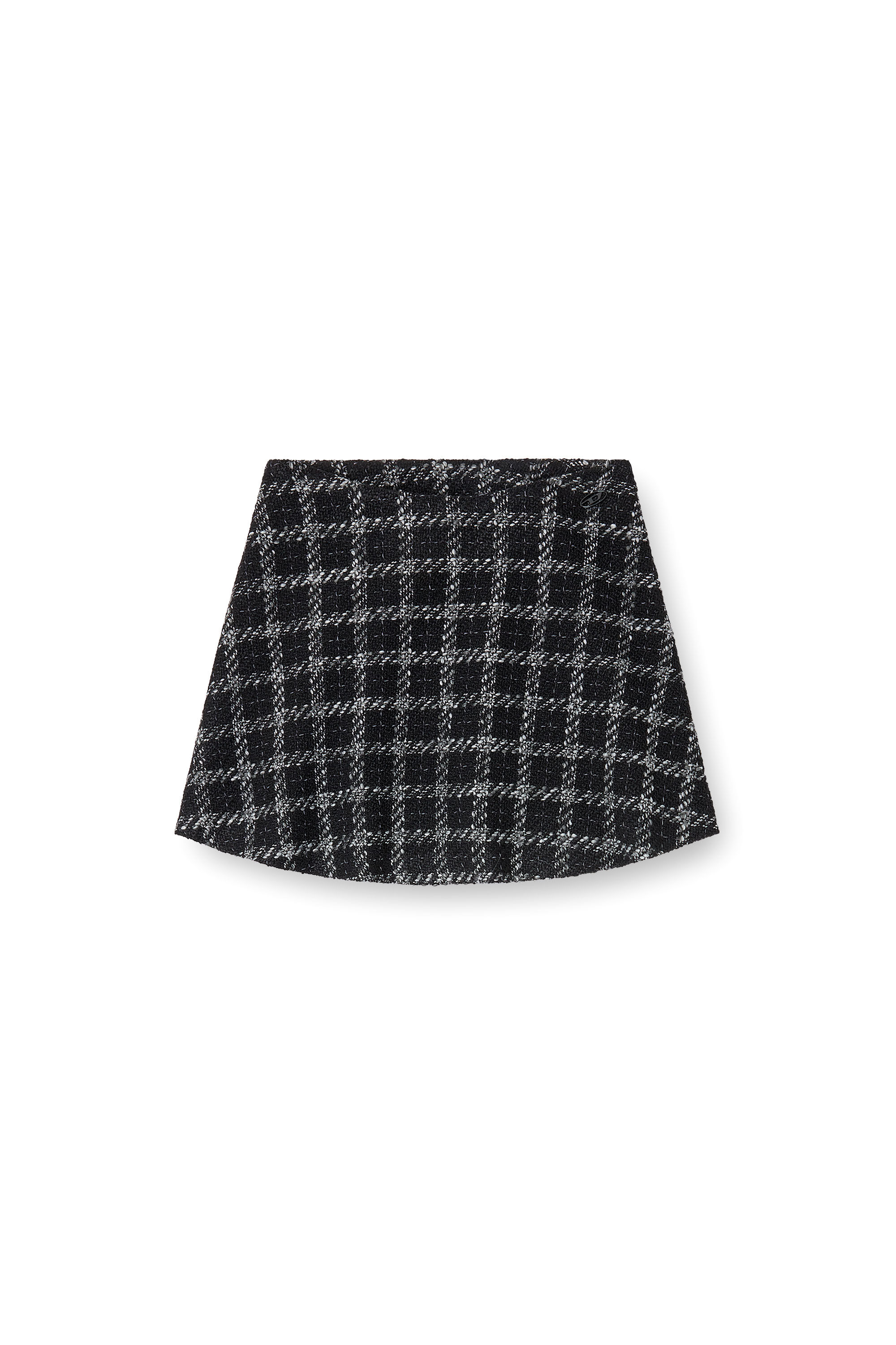 Diesel - O-GRACY, Falda de bouclé con estampado a cuadros Mujer in Multicolor - 2