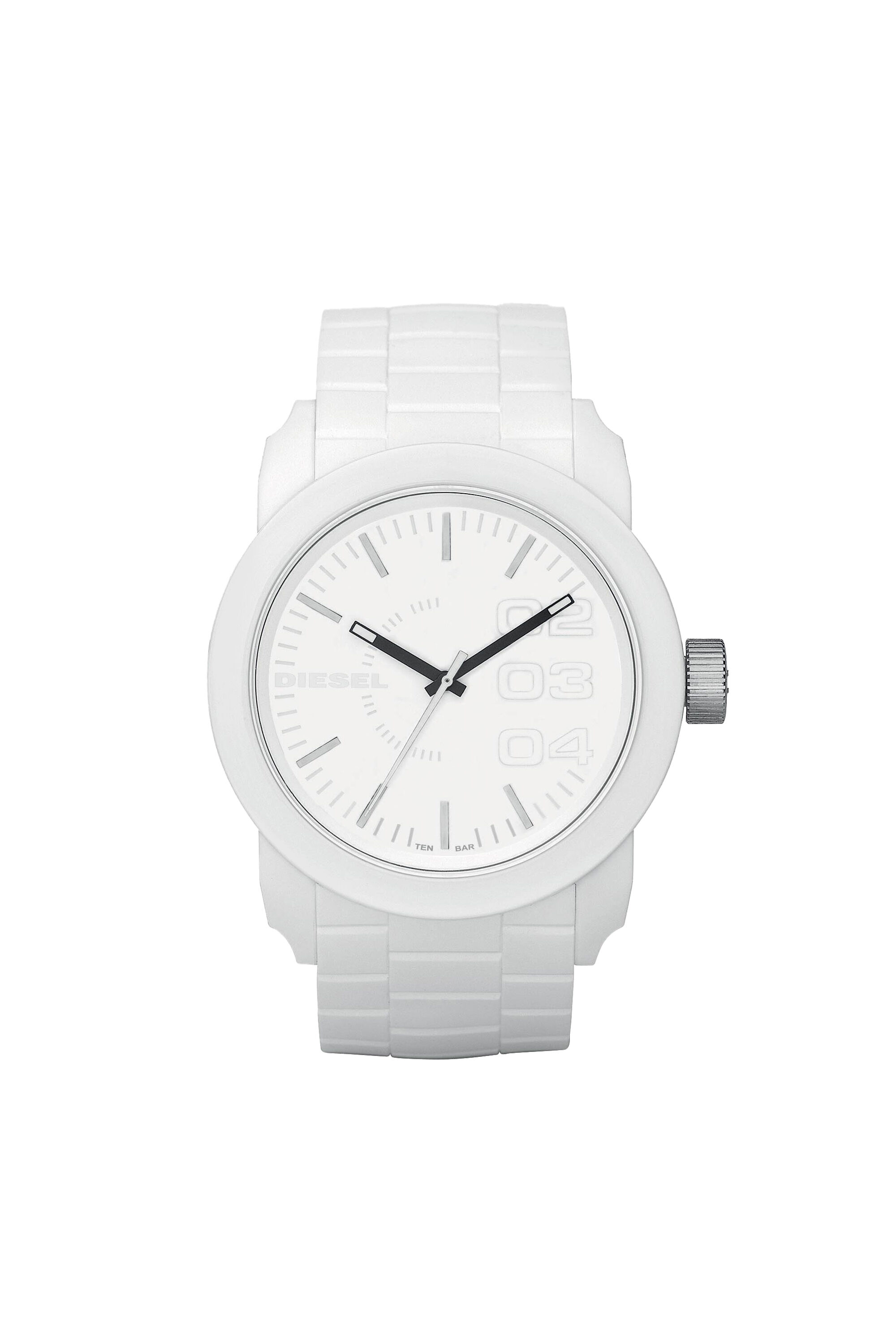 DZ1436: Reloj analógico blanco para hombre