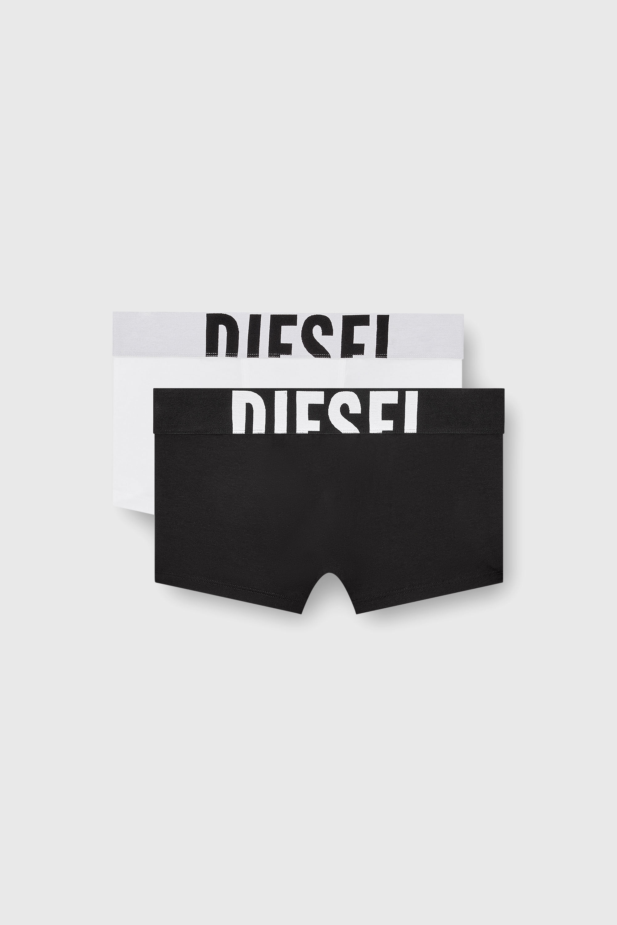Diesel - MYA-D-POP-2PACK, Woman's 2-pack of boy shorts with cut-off logo in Black/White - 2
