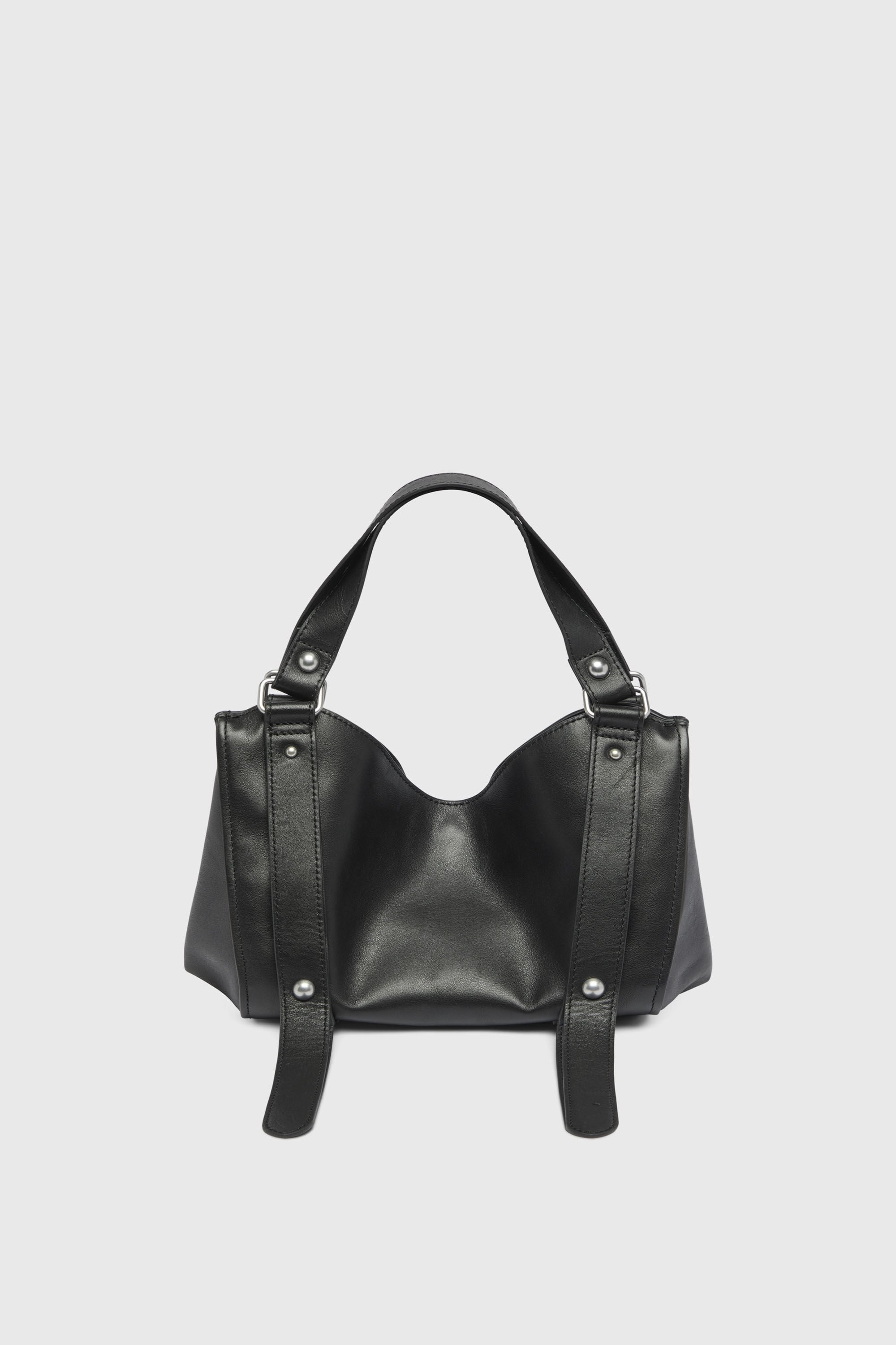 Diesel - D-ONE TOPHANDLE S, Woman's D-One-Small top-handle bag in treated leather in Black - 3