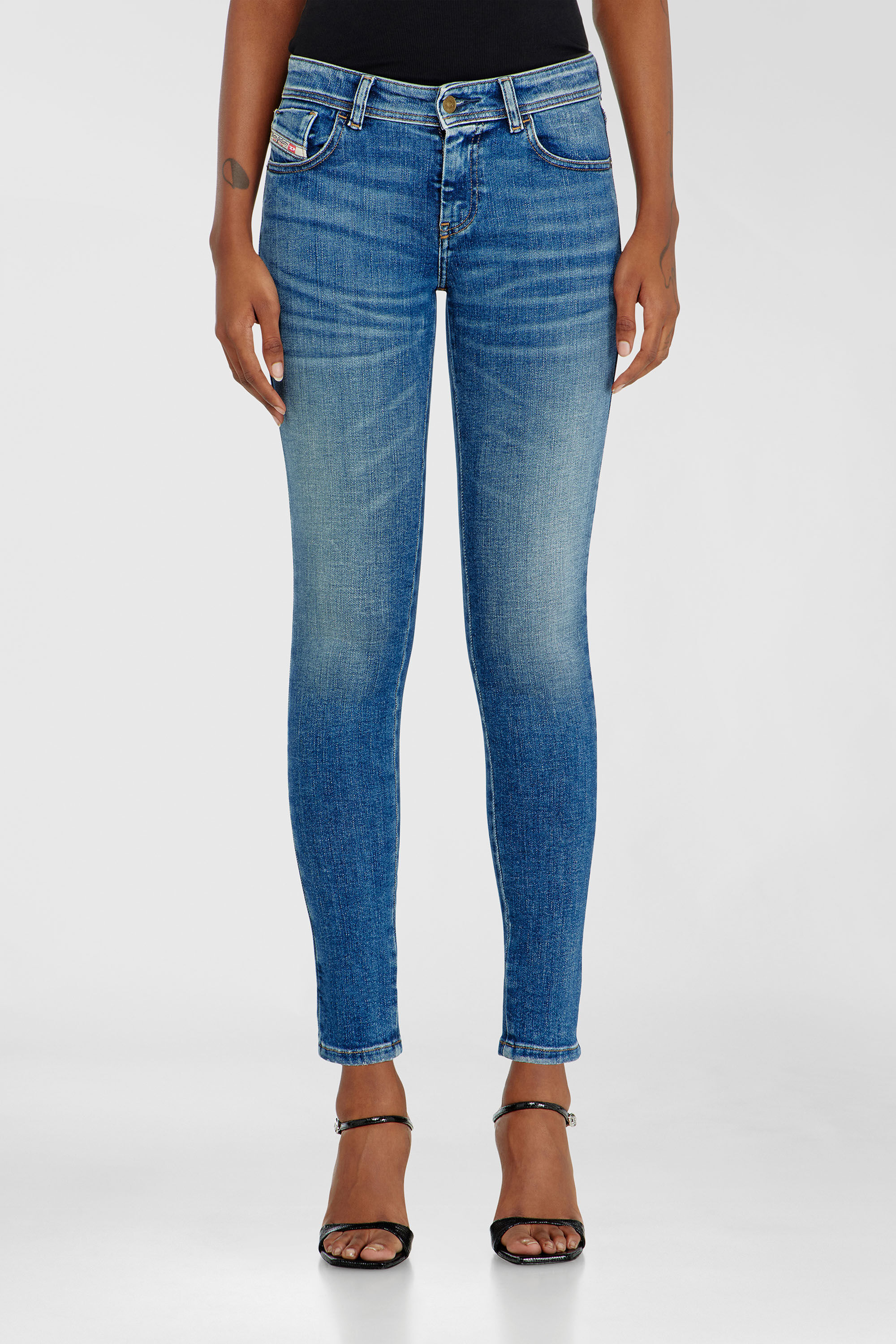 Diesel - Skinny Jeans 2017 Slandy 09P71 Mujer, Azul medio - 4