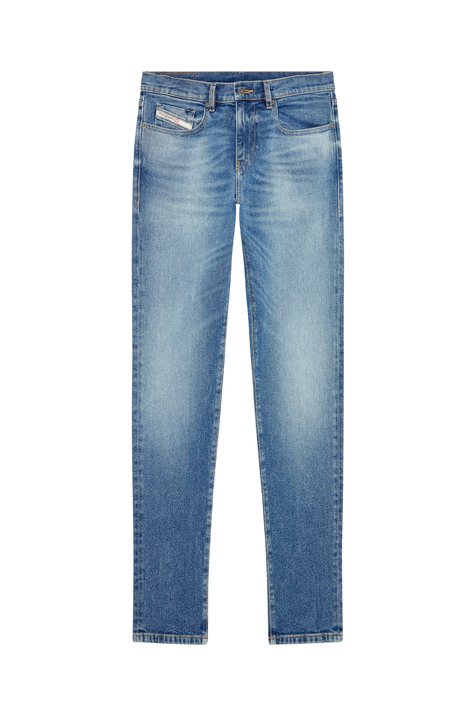 Diesel - 2019 D-Strukt 0NFAJ Slim Jeans, Azul medio - Image 6