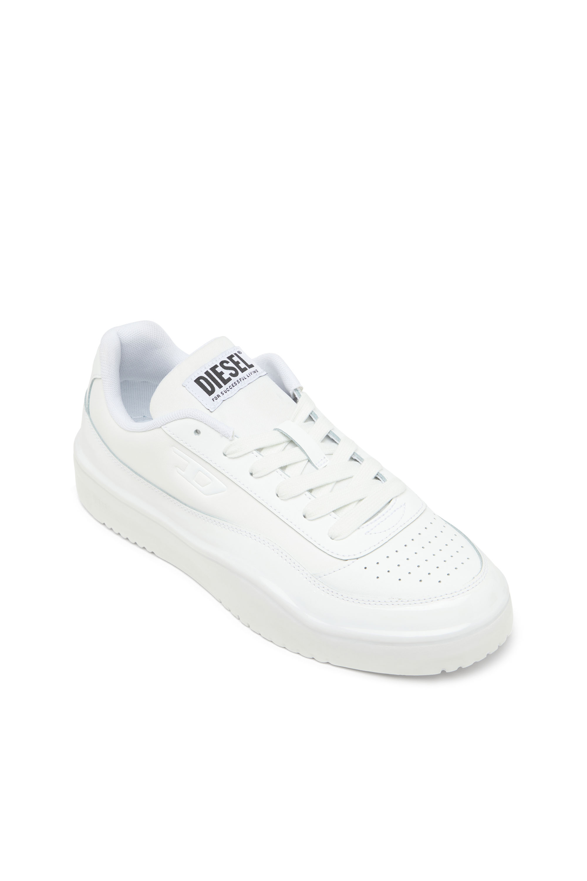 Diesel - S-TRACKER-D LOW, S-Tracker-D-Deportivas de cuero que se sumergieron en silicona Hombre in Blanco - 6