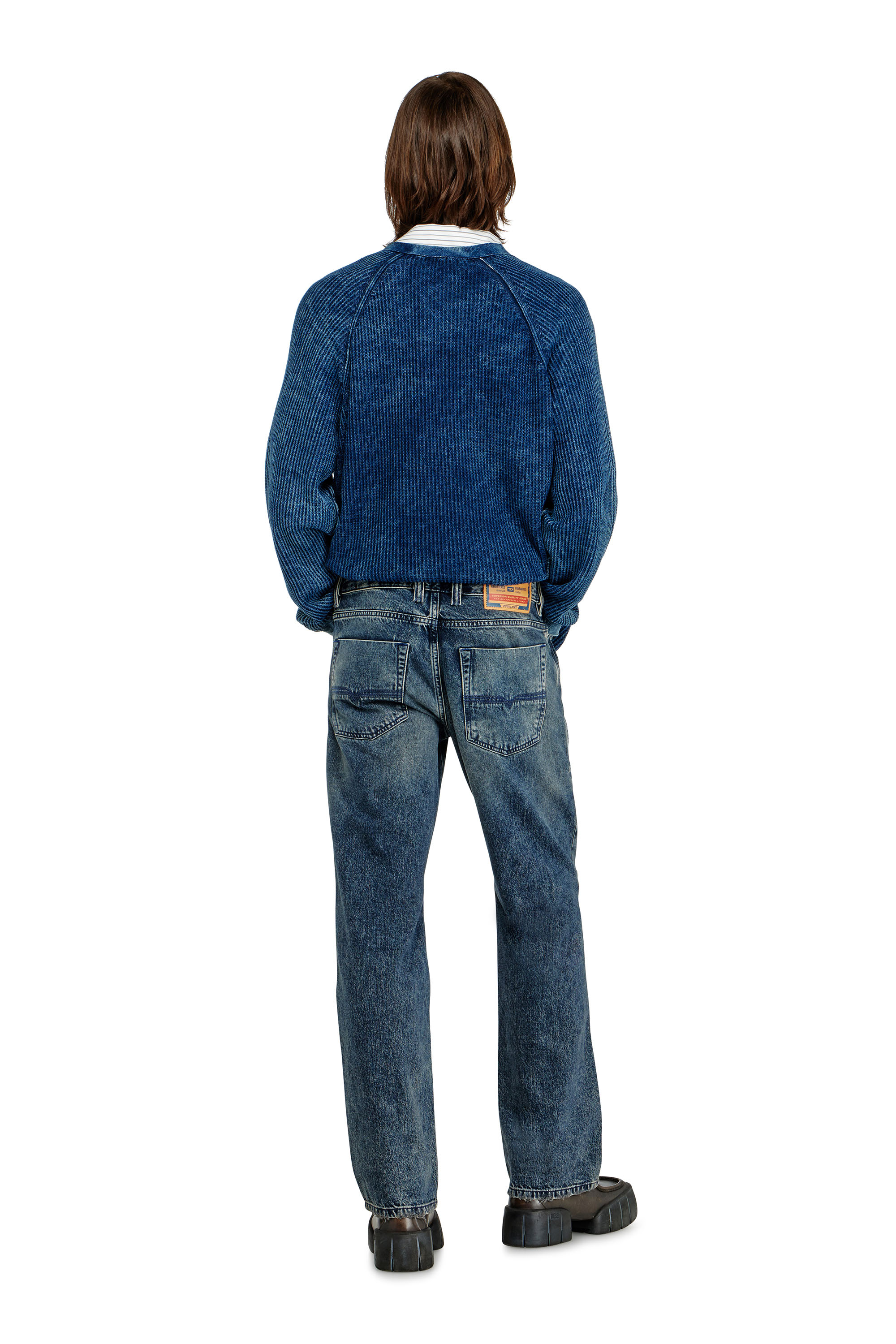 Diesel - Relaxed Jeans 1980 D-Eeper 09N68 Hombre, Azul Oscuro - 3