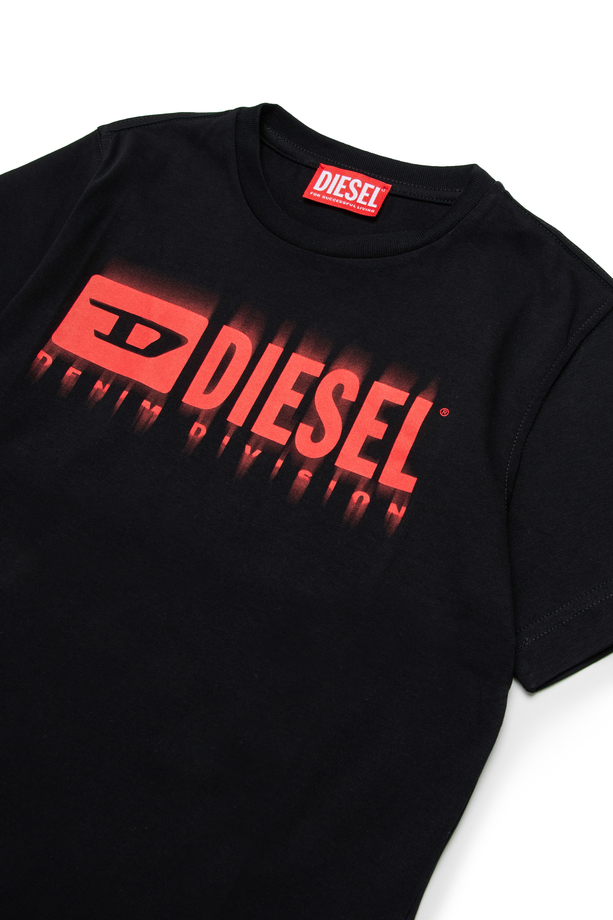 Diesel - TDIEGORL6, Camiseta con logotipo manchado Hombre in Negro - 3